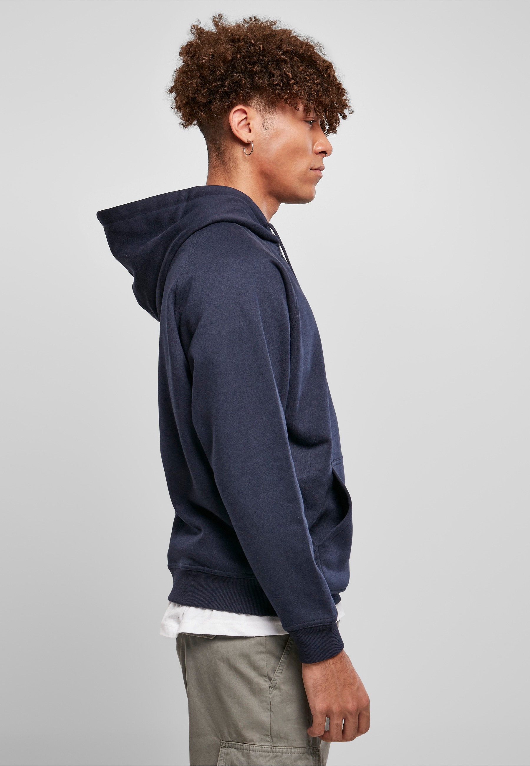 URBAN CLASSICS Rundhalspullover »Urban Classics Herren Blank Hoody« 1 Stk.