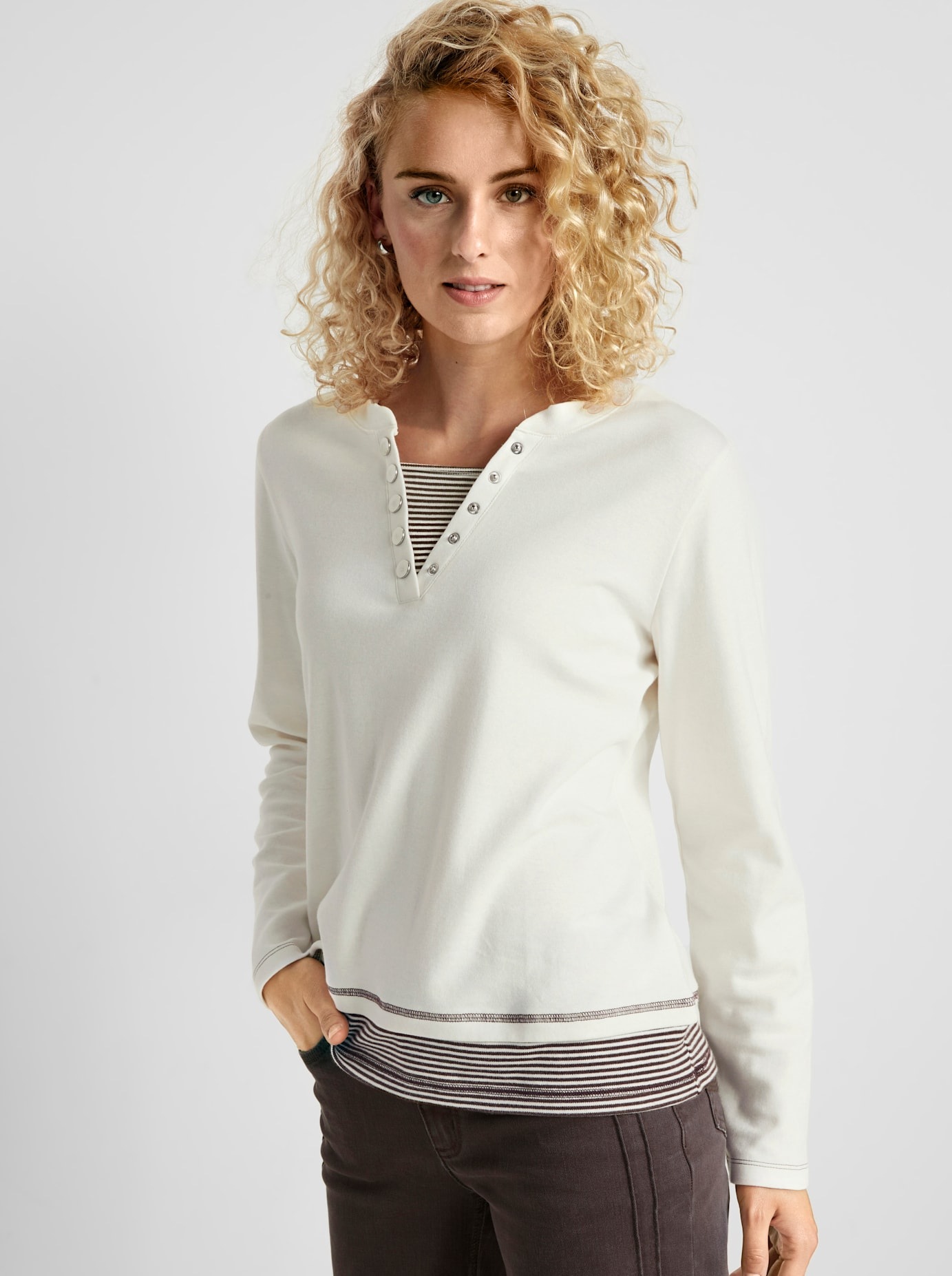 Inspirationen 2-in-1-Langarmshirt "Shirt", 1 Stk. günstig online kaufen