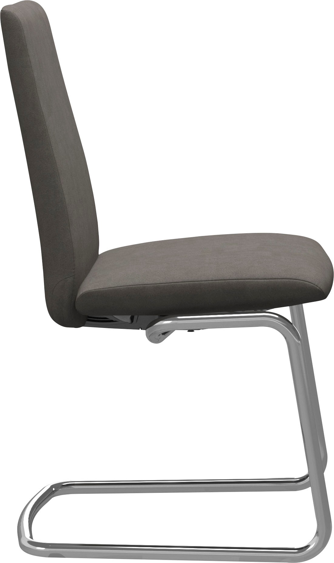 Polsterstuhl STRESSLESS "Laurel", braun (mole dinamica, chrom glänzend), B:53cm H:92cm T:59cm, Microfaser DINAMICA (88% Polyester, 12% Polyurethan), Stühle, Polsterstuhl, Low Back, Größe M, mit Beinen aus Stahl in Chrom glänzend 3