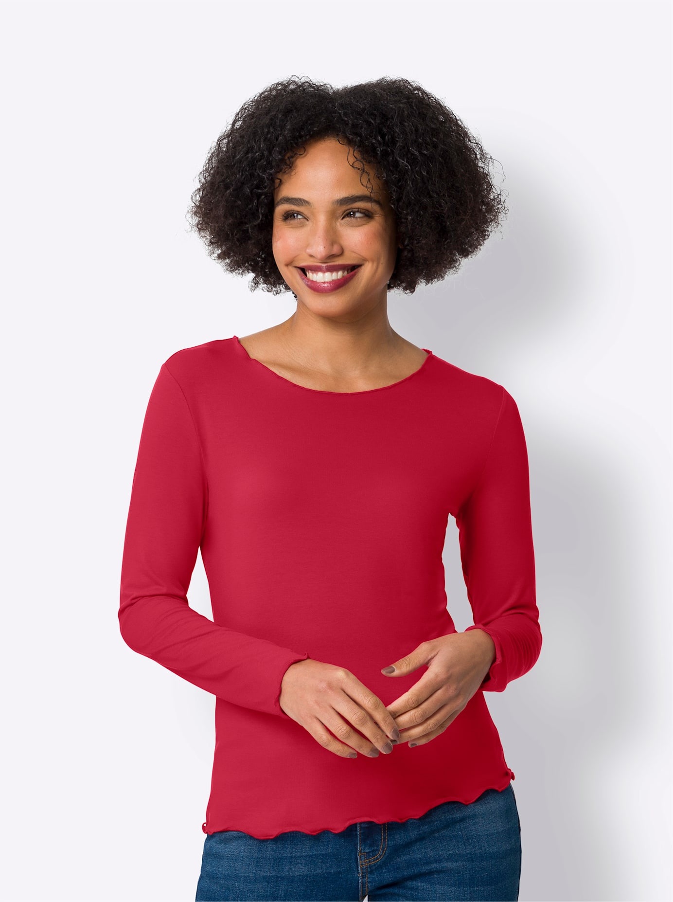 heine Langarmshirt "Doppelpack Shirts", 2 Stk. günstig online kaufen