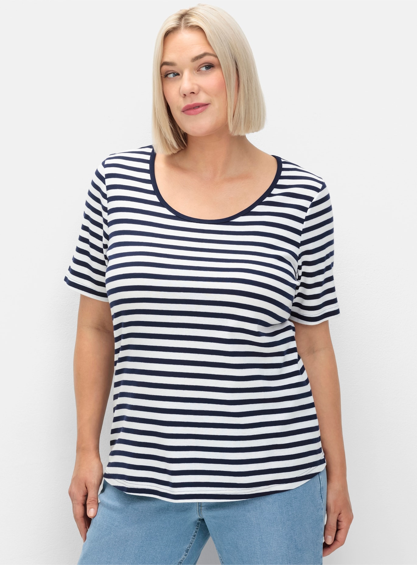 Sheego Kurzarmshirt "T-Shirt", (1 tlg.) günstig online kaufen