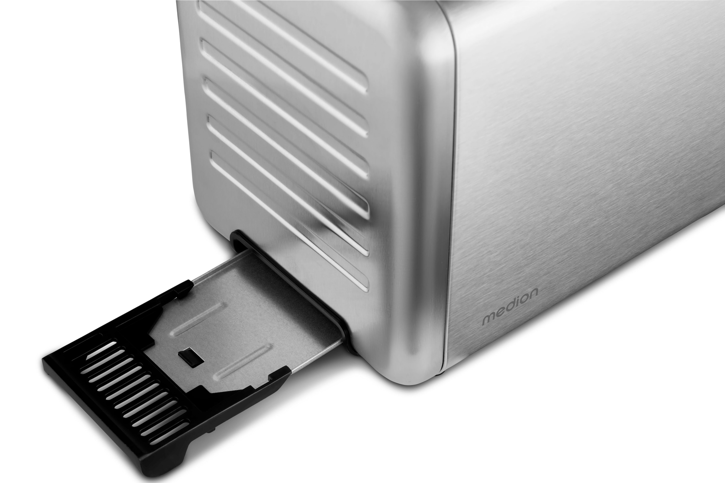 Medion® Toaster »MD12102, 2 Toastschlitze« 2 Schlitze für 2 Scheiben 850 W abnehmbarer Brötchenaufsatz
