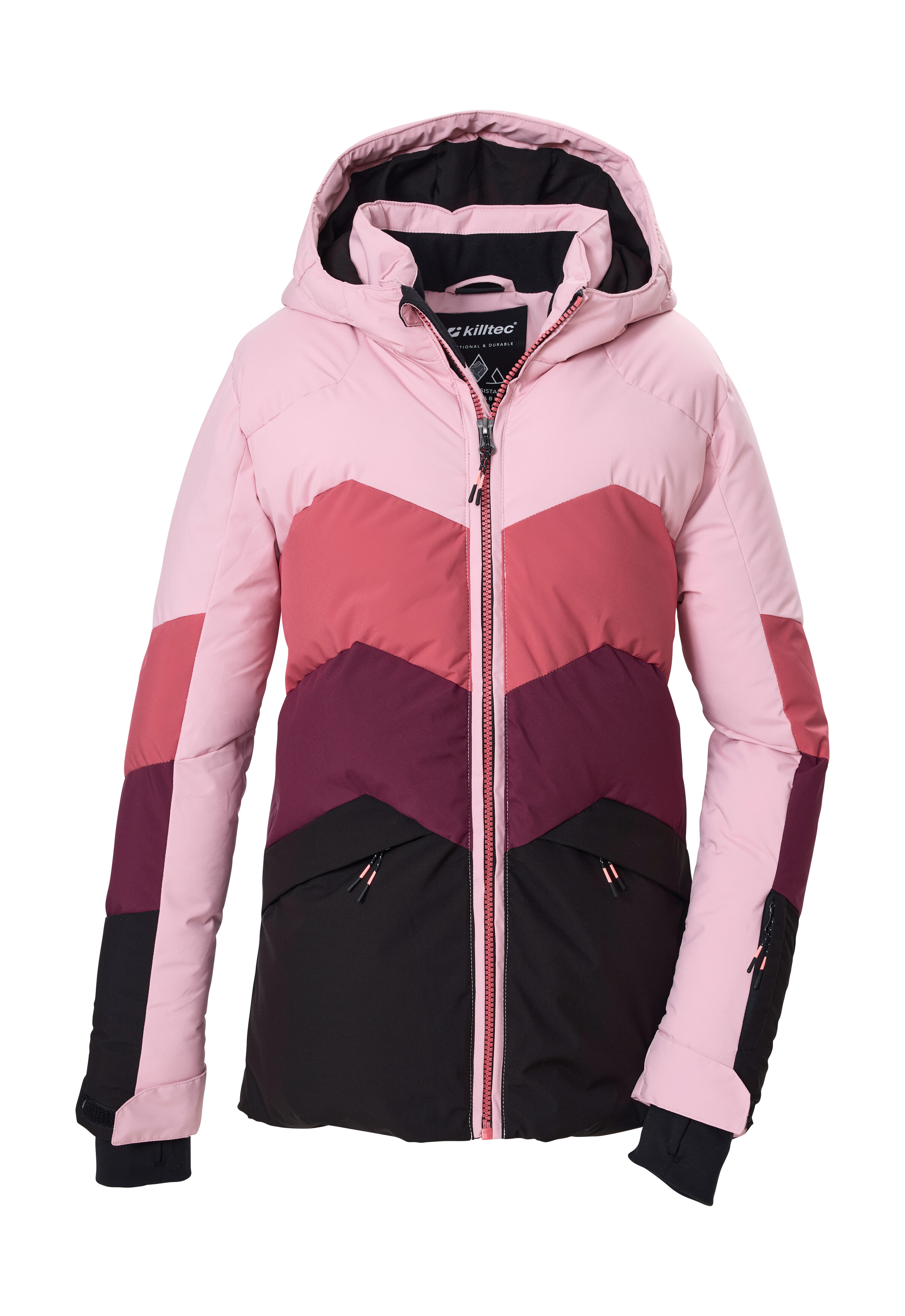 Killtec Skijacke "KSW 195 GRLS SKI JCKT" Winddichte, wasserabweisende Kinder-Ski-Steppjacke mit Schneefang