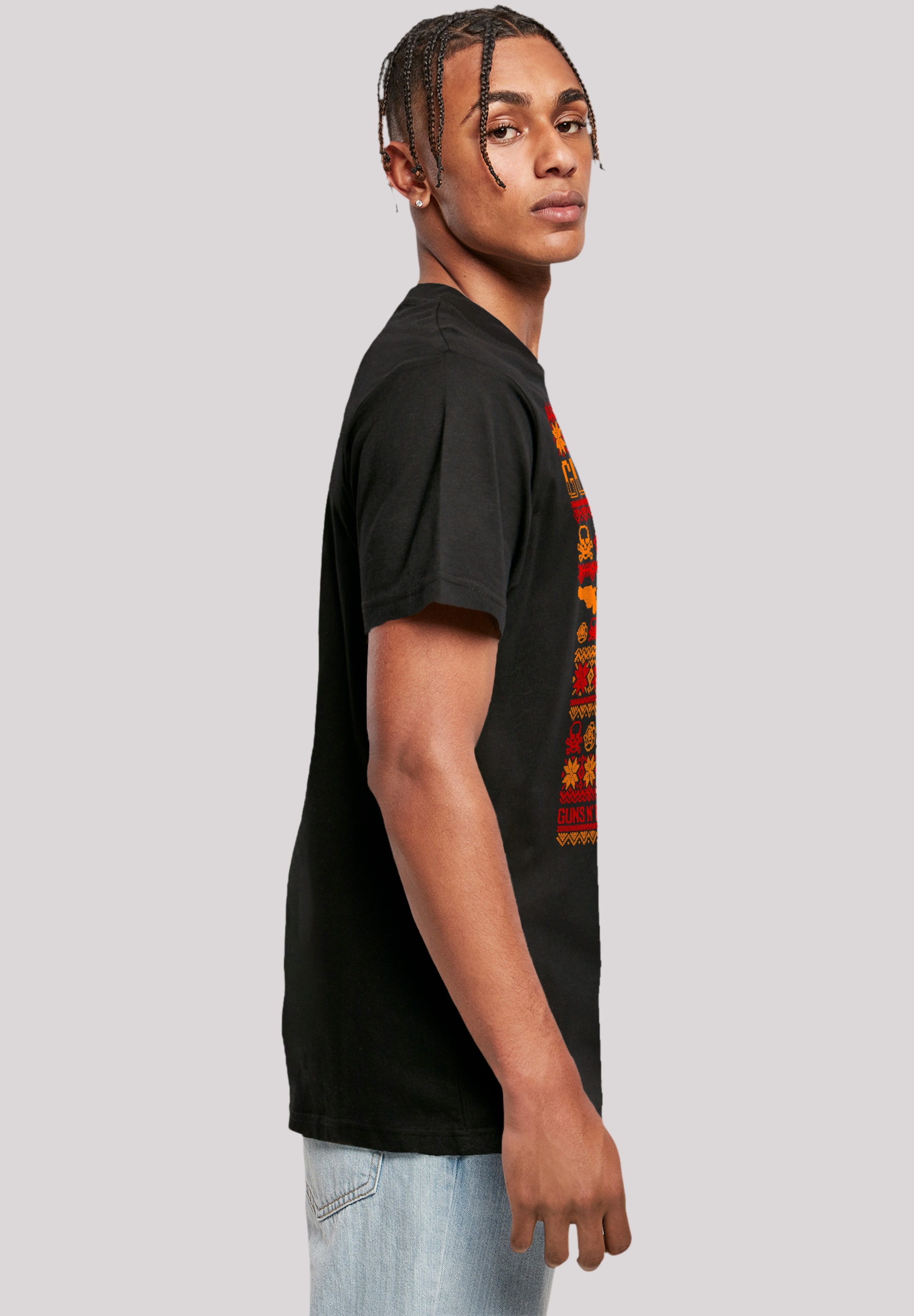 F4NT4STIC T-Shirt »Guns And Roses Christmas«, Premium Qualität