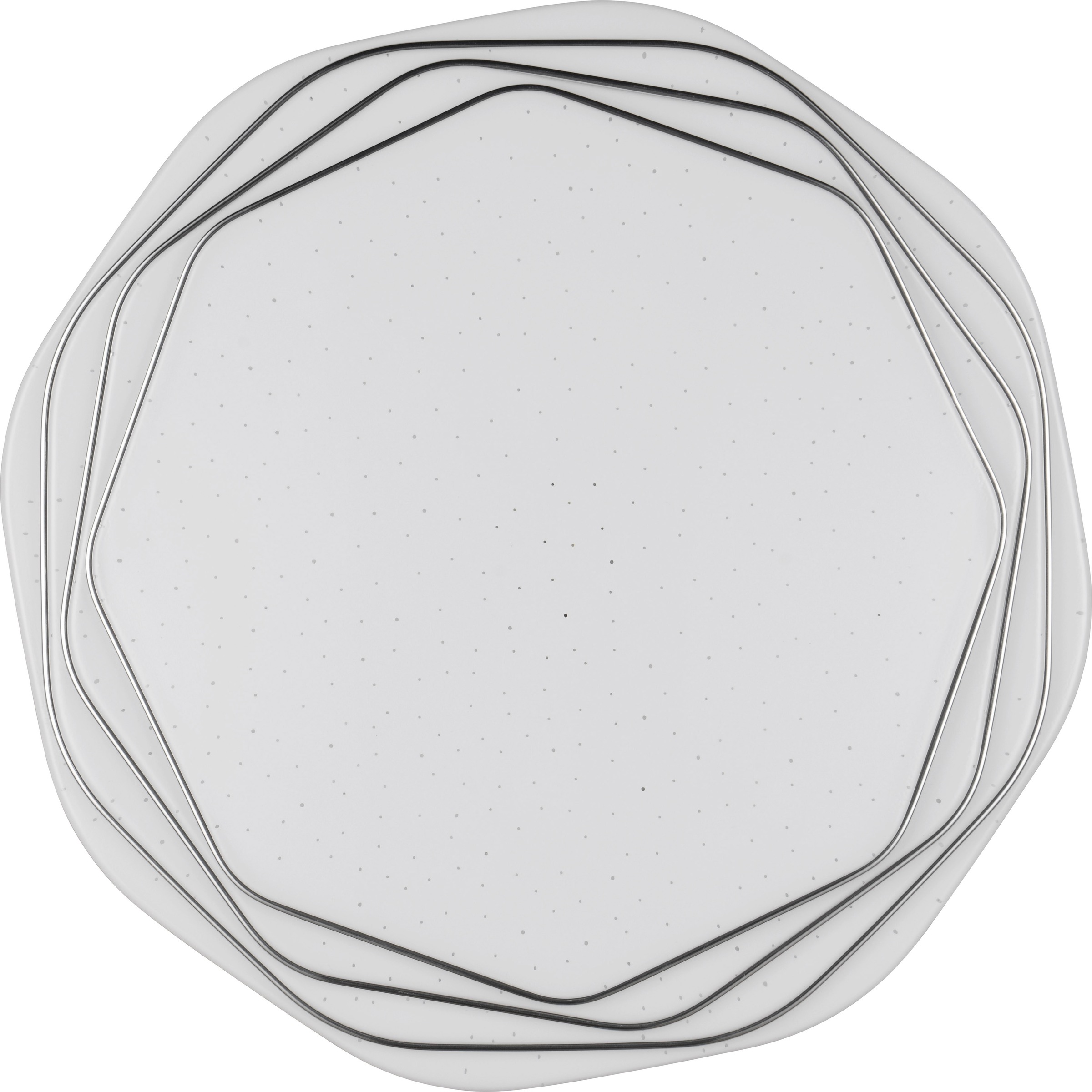 REALITY Leuchten LED Deckenleuchte »DIZZY, LED Deckenlampe mit Fernbedienung und Starlight Cover, Ø 38cm« LED-Board 1 Stk. Farbwechsler | warmweiß - kaltweiß CCT 2700-6500K warmweiß - kaltweiß, dimmbar LED 22W 2600 Lumen