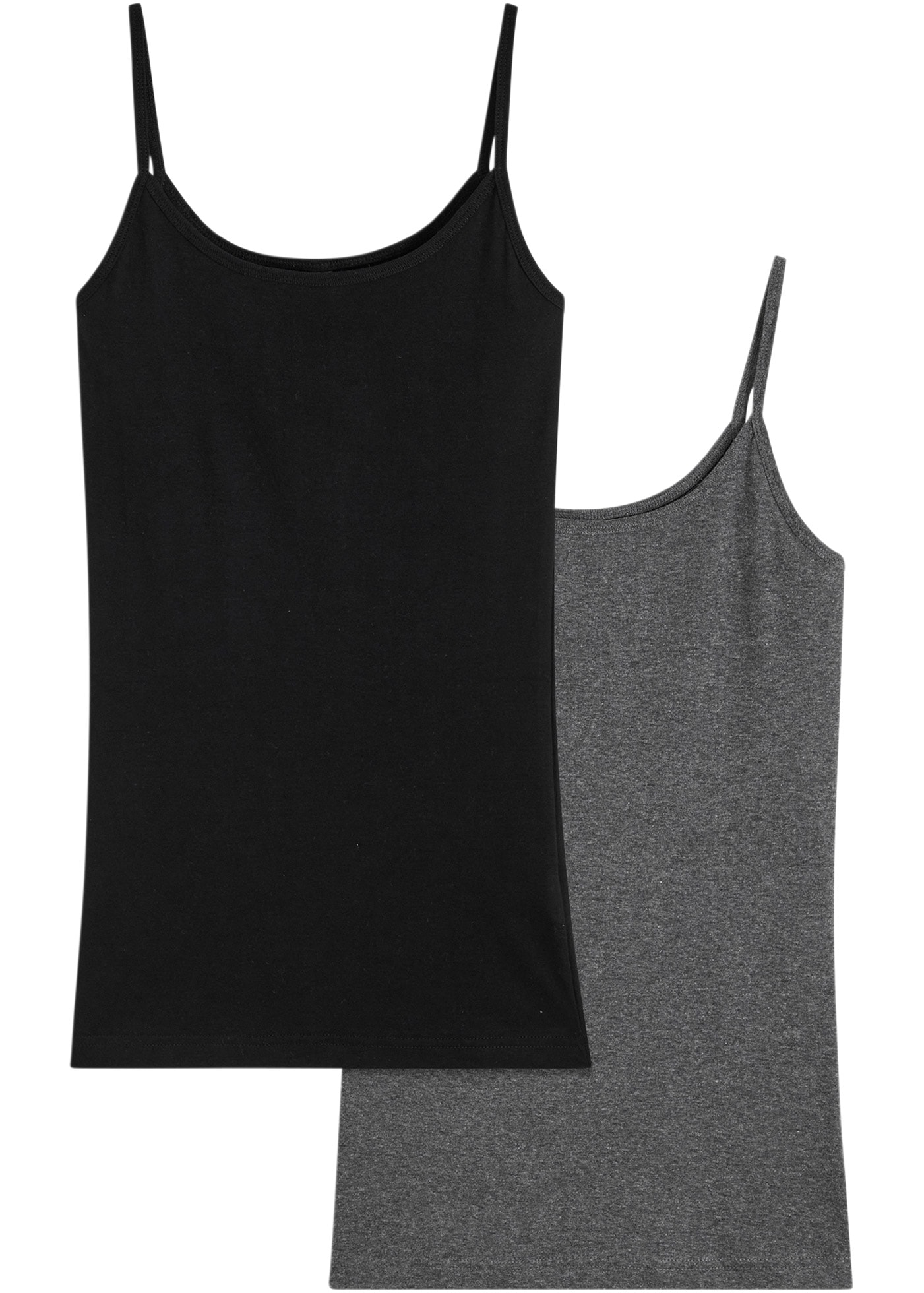 bonprix Spaghettitop "Spaghettiträger-Top aus reiner Baumwolle, 2er Pack" P günstig online kaufen