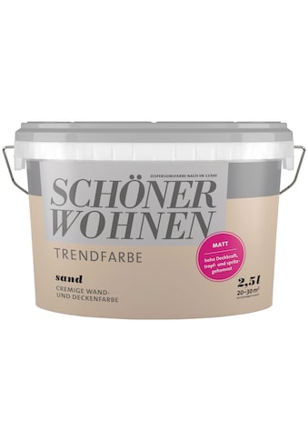 SCHÖNER WOHNEN-Kollektion Wand- und Deckenfarbe »Trendfarbe, matt«, 2,5 Liter, Sand,... kaufen