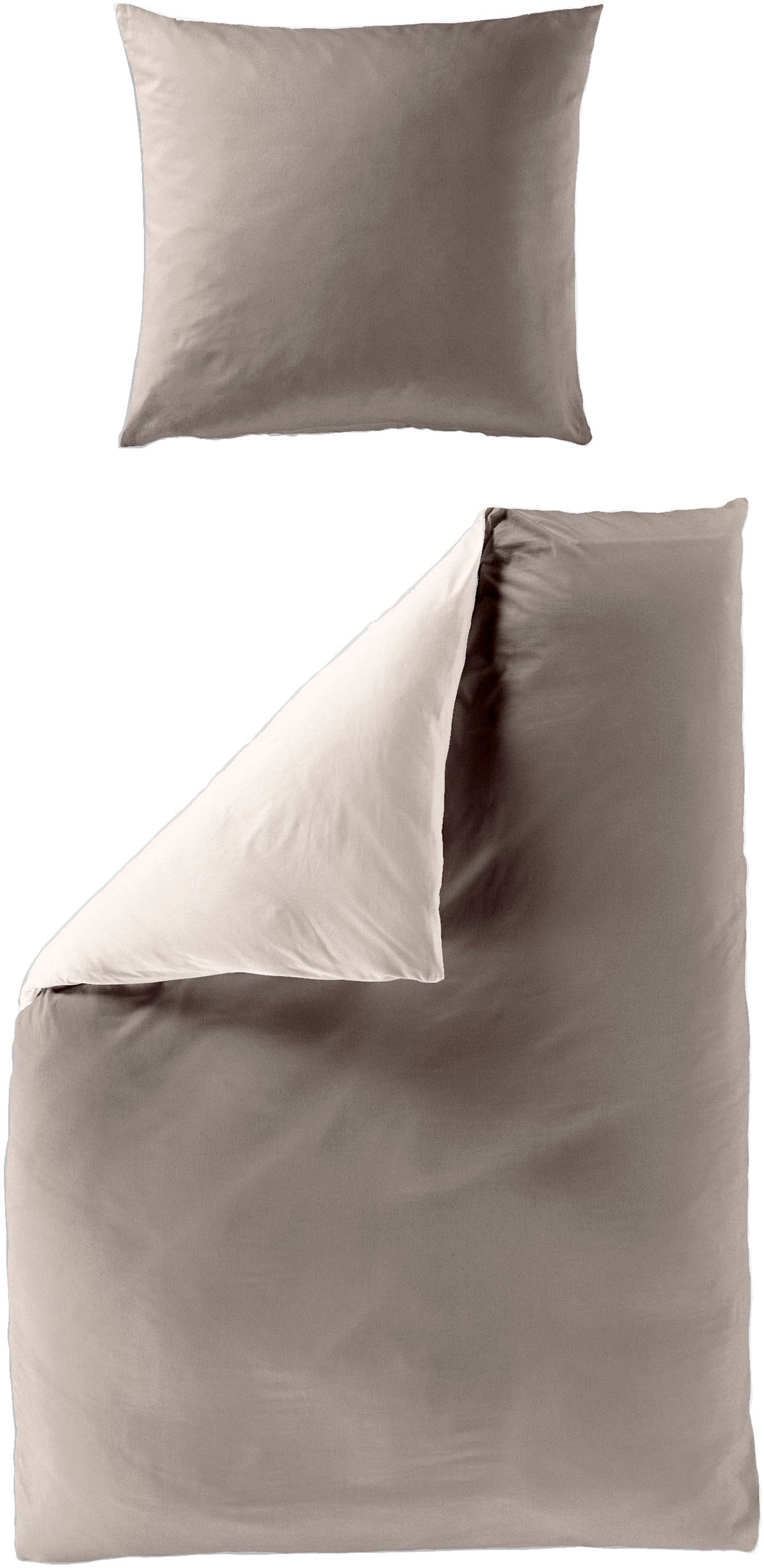 BIERBAUM Wendebettwäsche "Modern Uni in Gr. 135x200 oder 155x220 cm" 3 Stk. günstig online kaufen