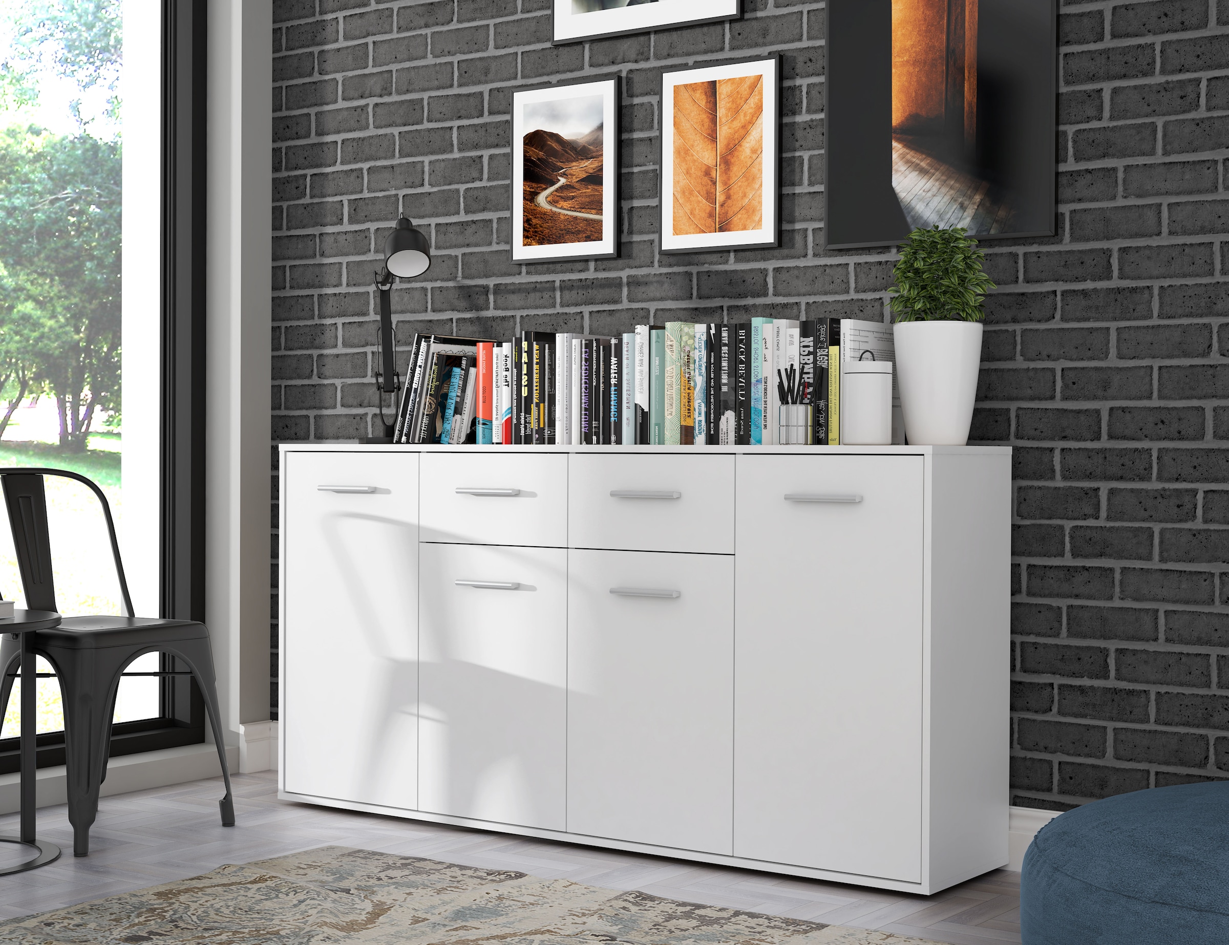 FORTE Sideboard »Sideboard, verschiedene Dekore, Schubkästen«