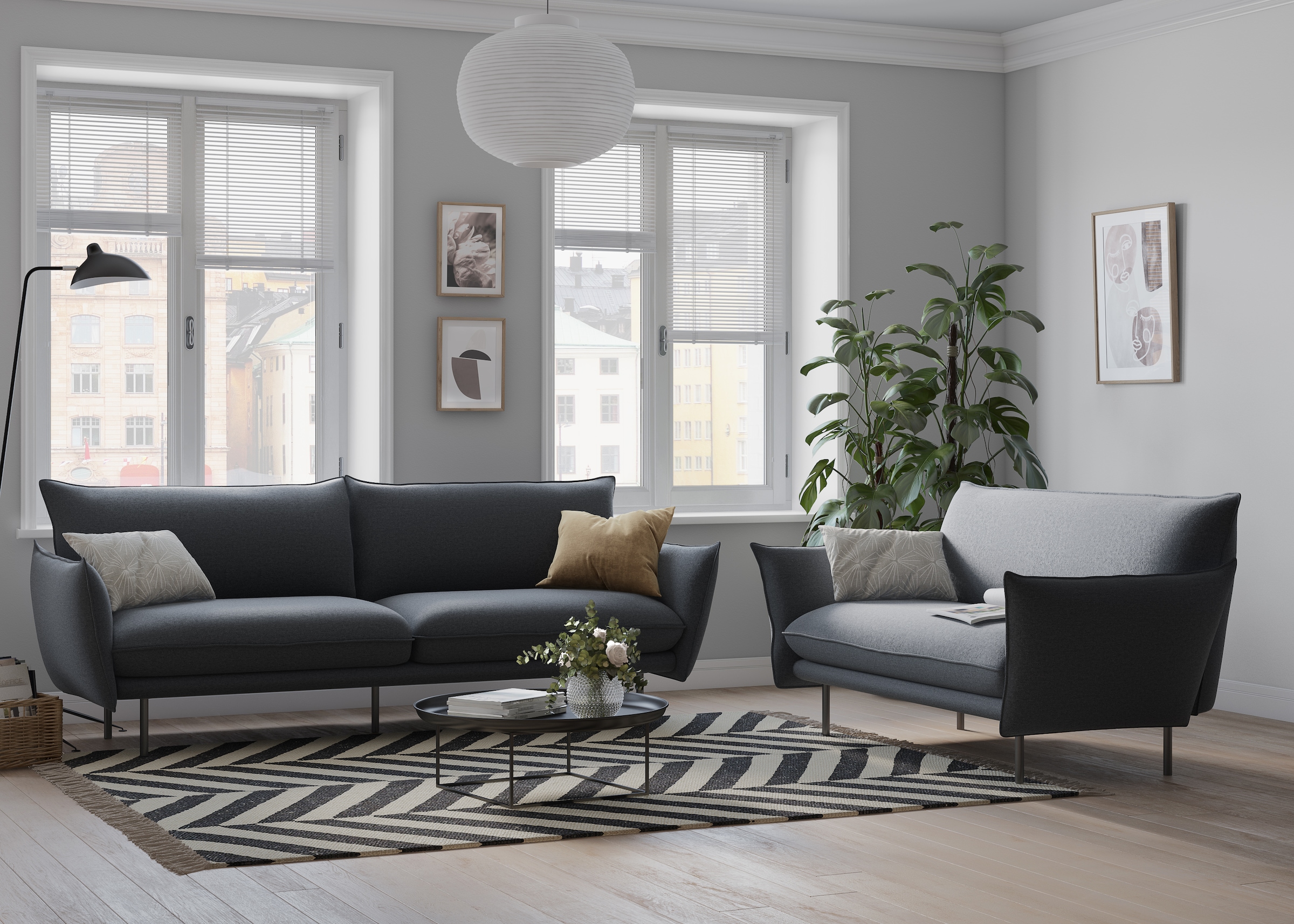 andas 2-Sitzer »Stine«, Besonderes Design durch Kissenoptik und Keder, by Morten Georgsen