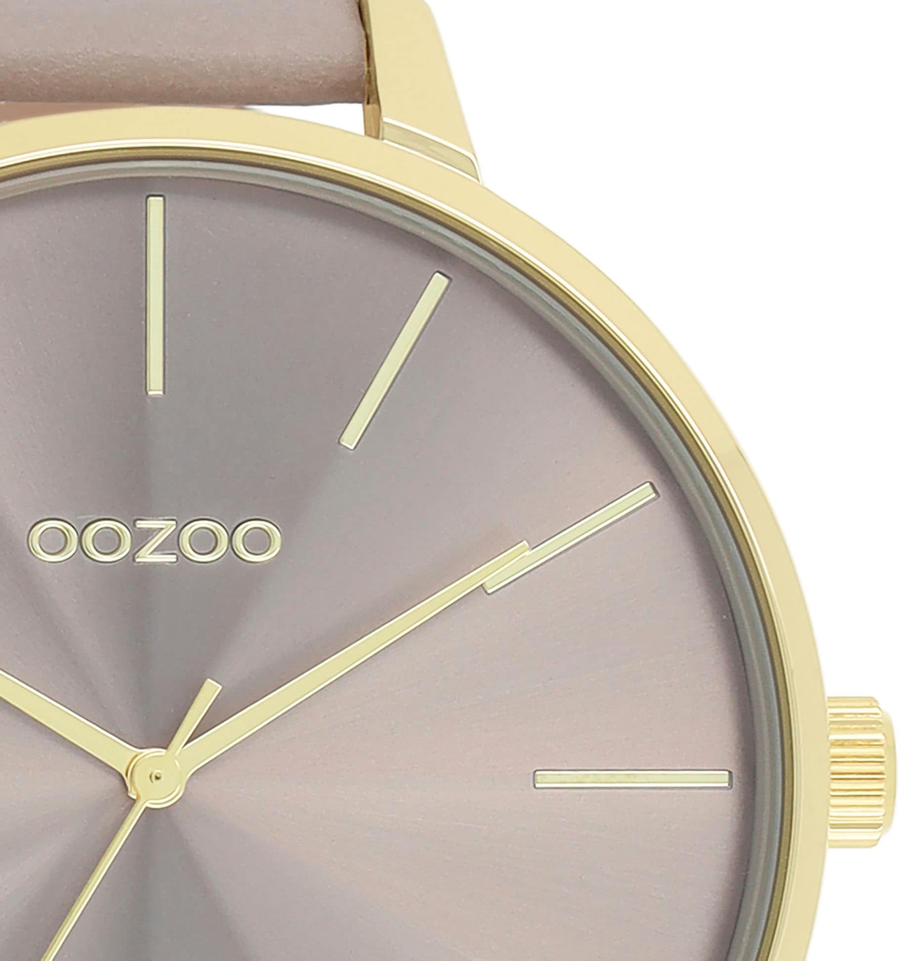 OOZOO Quarzuhr, Armbanduhr, Damenuhr, Lederarmband, Ø 48mm