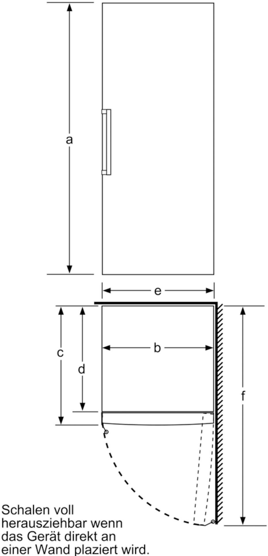 BOSCH Gefrierschrank 6 »GSN51AWDV«, 161 cm hoch, 70 cm breit