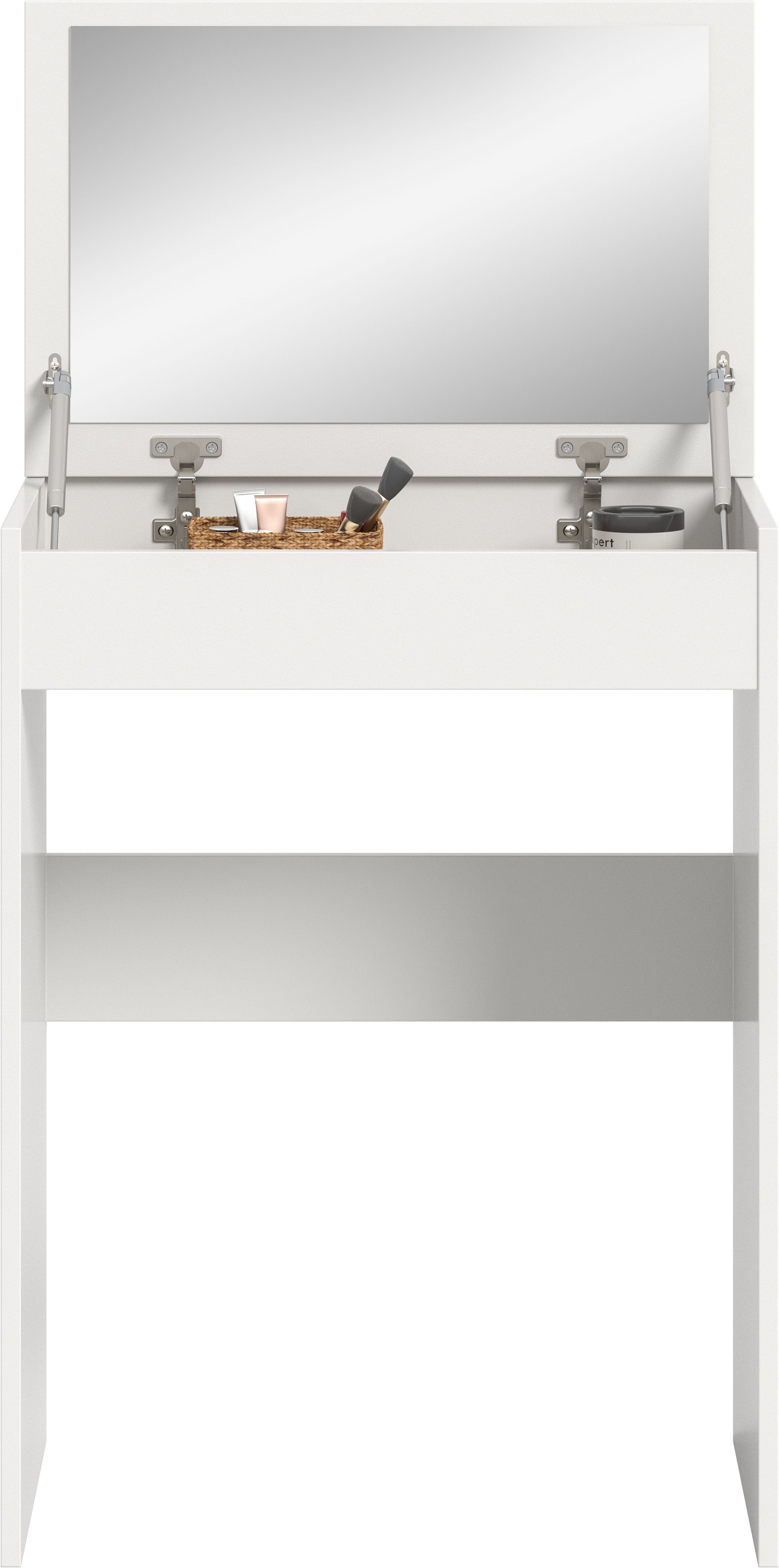 welltime Schminktisch »MIRA, Breite 62cm, aufklappbar mit Innenspiegel & Stauraumfach« Kosmetiktisch, Frieserkommode, Schreibtisch, Home-Office-Schreibtisch