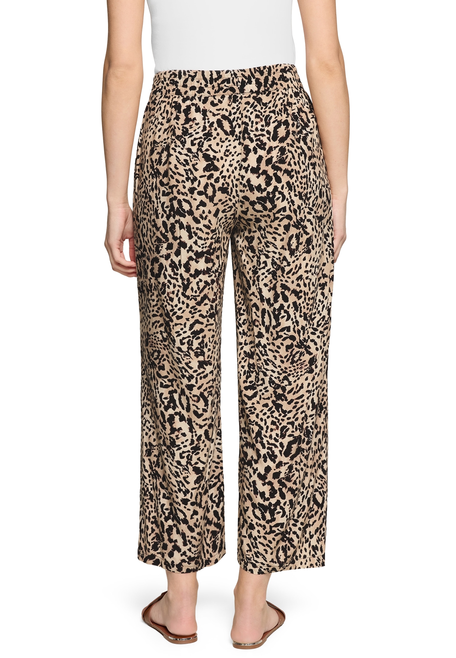 Zero Stoffhose »Damen mit Leoprint«  Plain/ ohne Details