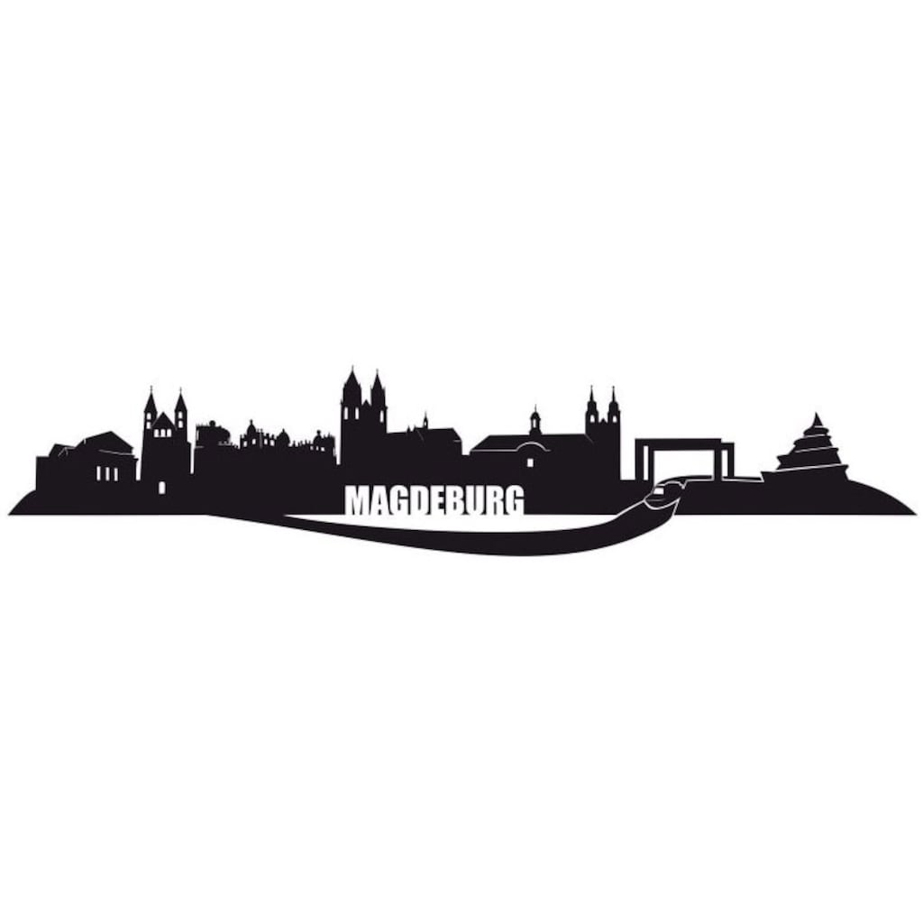 Wall-Art Wandtattoo »Stadt Skyline Magdeburg 120cm«, (1 St.)