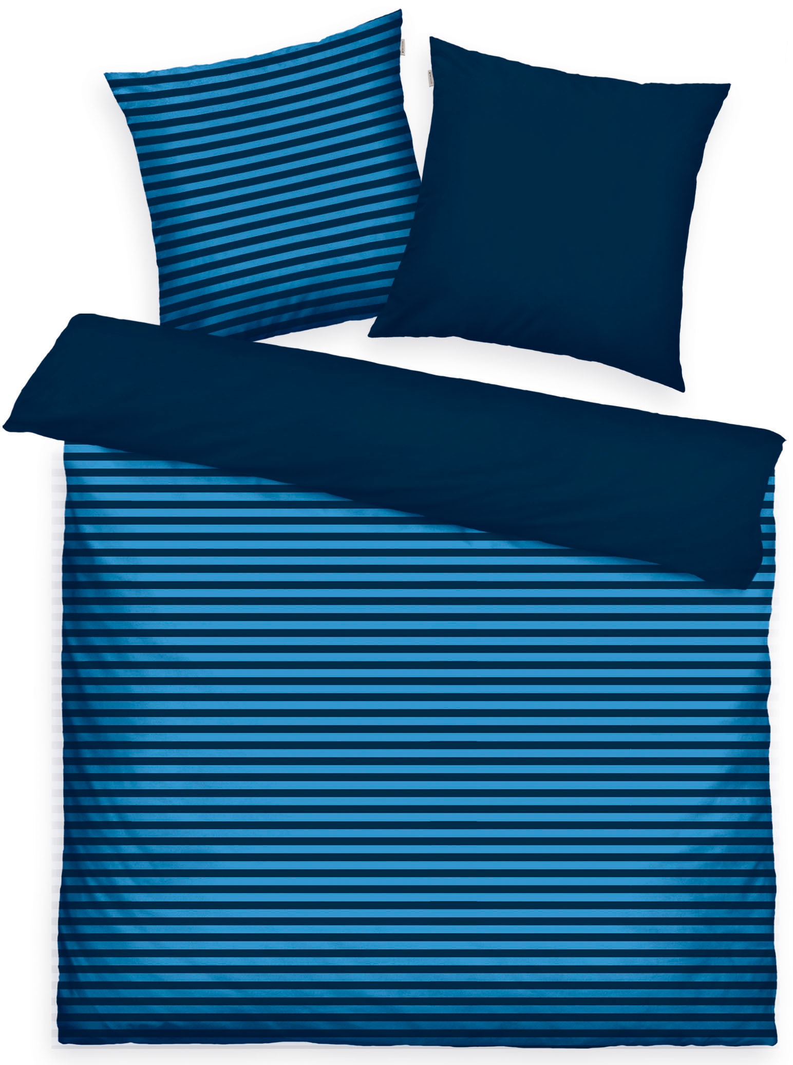 TOM TAILOR HOME Bettwäsche "MEDIUM STRIPES in Gr. 135x200cm, 155x220cm oder 200x220cm" 3 Stk. new bedroom, mit farbigem Markenreißverschluss