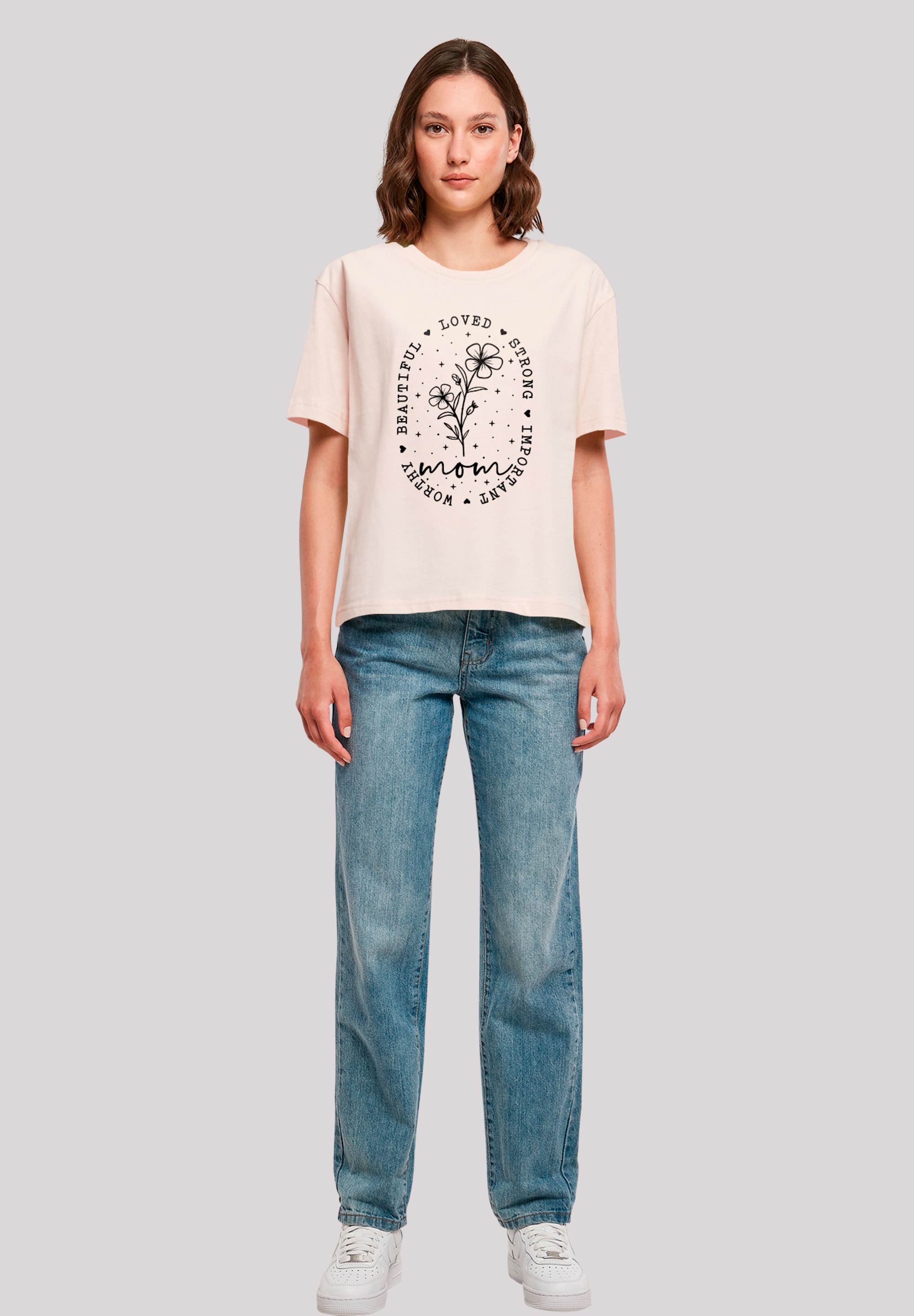F4NT4STIC T-Shirt »Mothers Day Black Art Print for Mom Best Mom Ever«, Premium Qualität