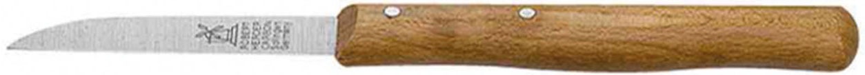Windmühlenmesser Gemüsemesser 65 mm Griff Buchenholz, geriffelte Klinge