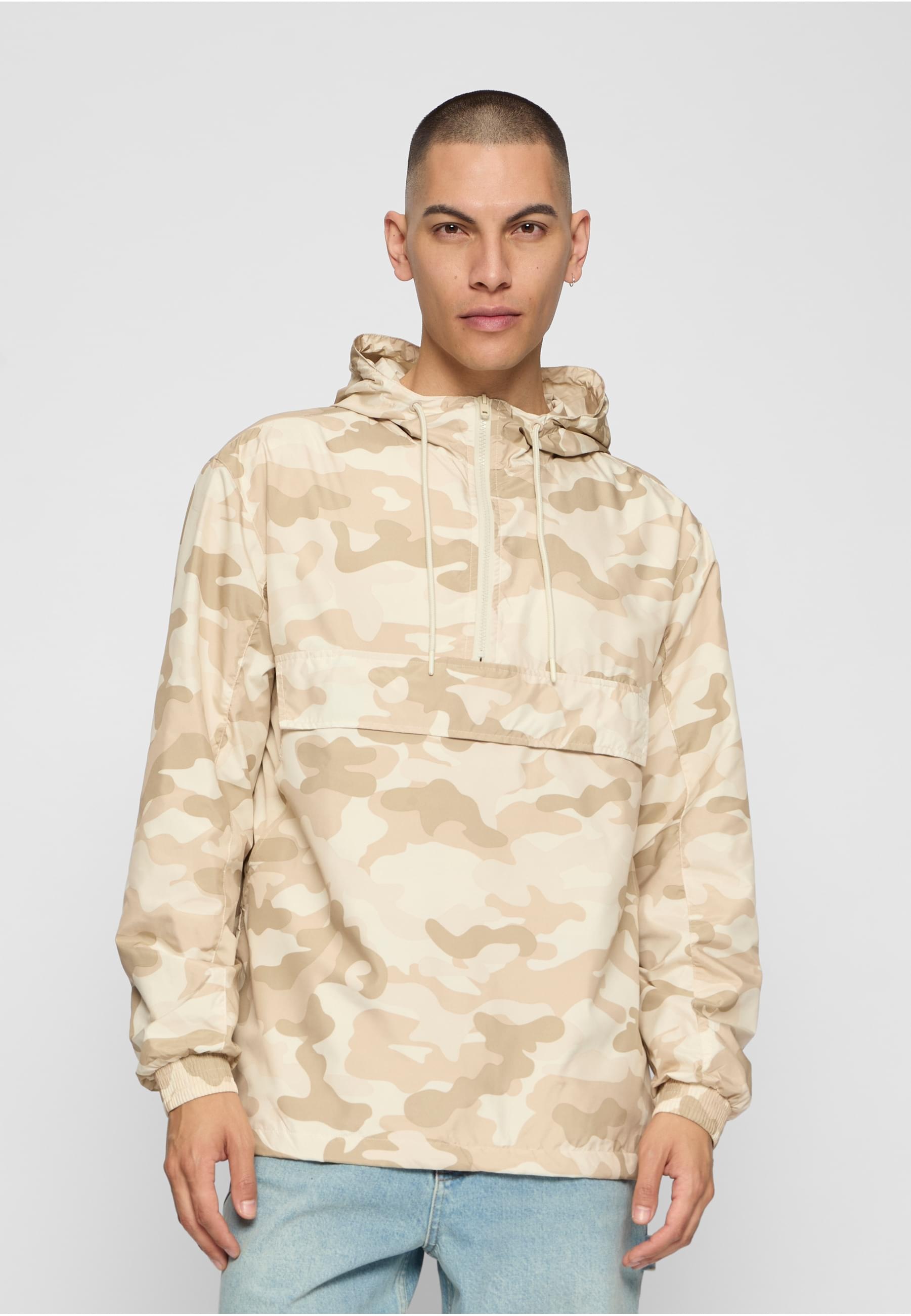 URBAN CLASSICS Anorak »Urban Classics Herren Camo Pull Over Windbreaker«, (1 St.), mit Kapuze