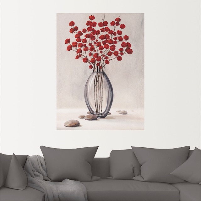 Artland Wandbild »Dekorative rote Herbstblumen«, Blumenbilder, (1 St.), als  Alubild, Leinwandbild, Wandaufkleber oder Poster in versch. Größen  bestellen | BAUR