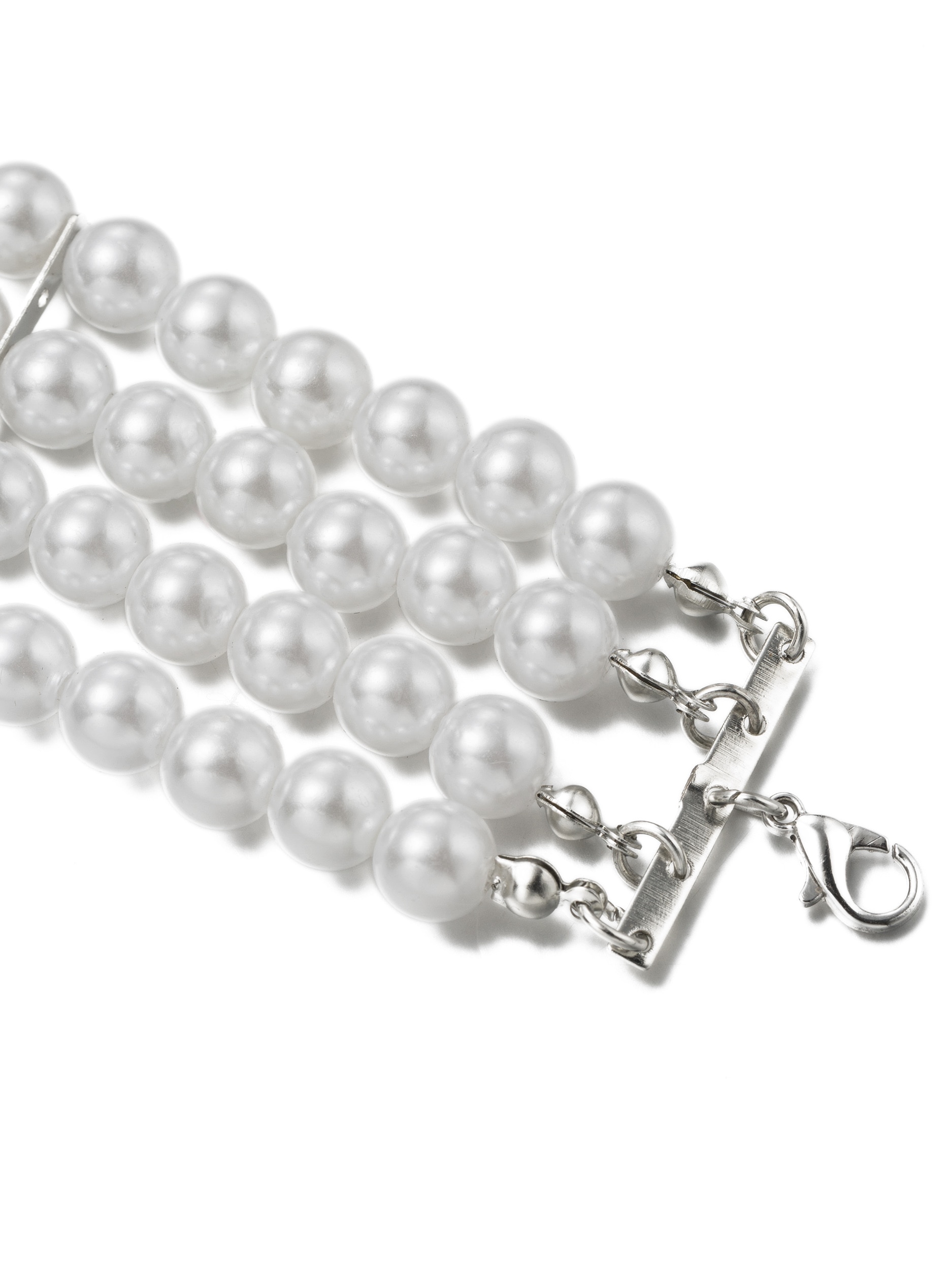 Aniston JEWELRY & WATCHES Armband »Schmuck Geschenk Edelstahl Armschmuck Armkette Zierperlen« Made in Germany - mit Perle (imitiert)