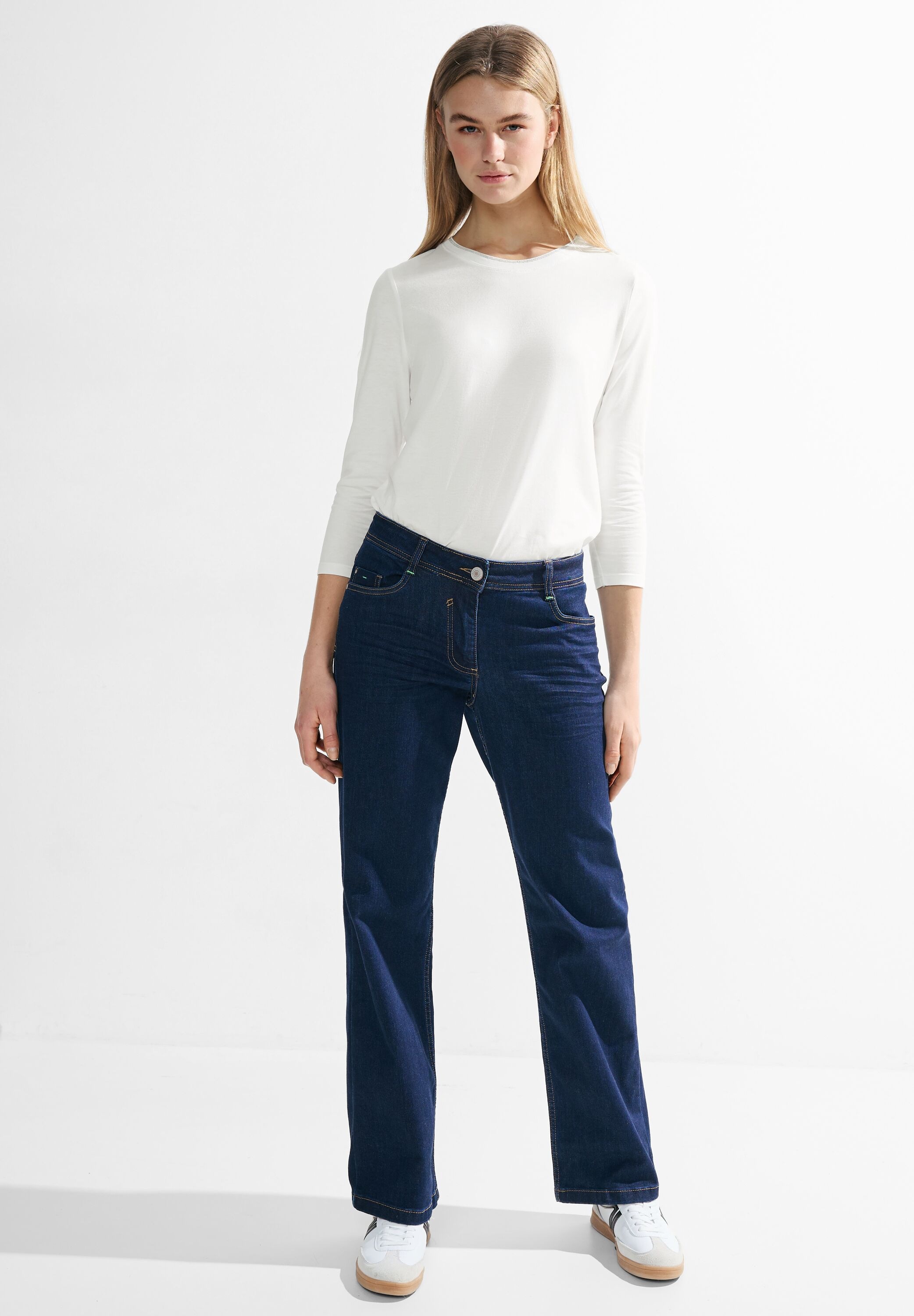 Cecil 3/4-Arm-Shirt, aus softem Materialmix
