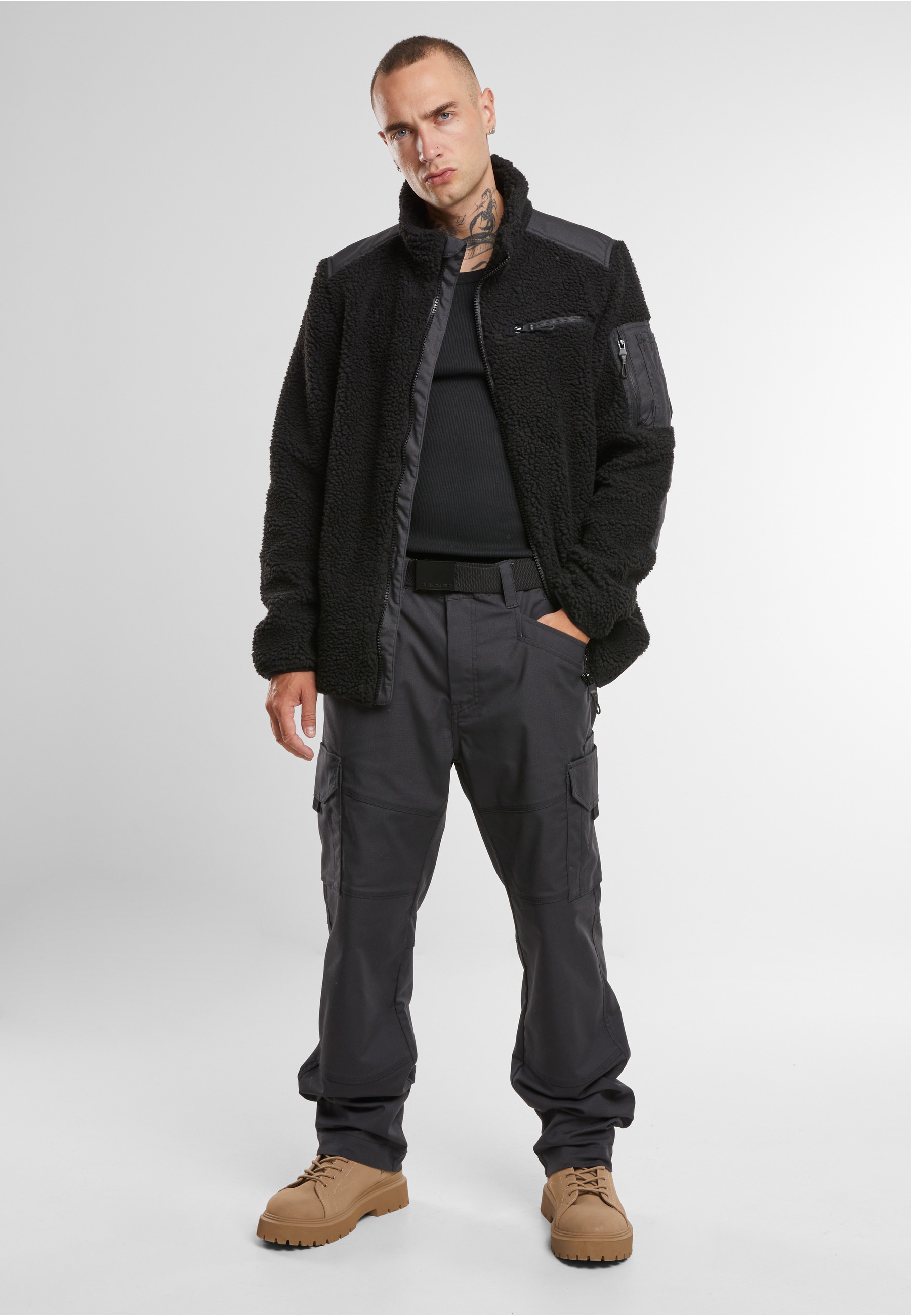 Brandit Allwetterjacke »Brandit Brandit Men Ramble Teddyfleece Jacket« 1 Stk. tlg. ohne Kapuze