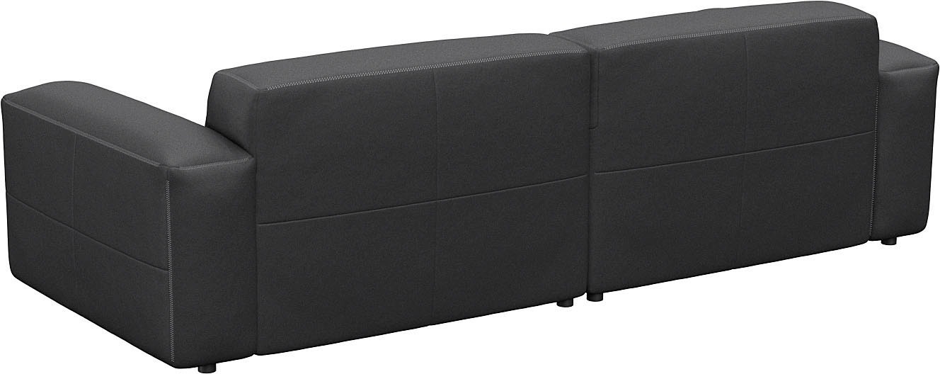 FLEXLUX Ecksofa »Lucera Chaislongue rechts oder links, L-Form, bequem«, modern & anschmiegsam, Kaltschaum, Stahl-Wellenunterfederung