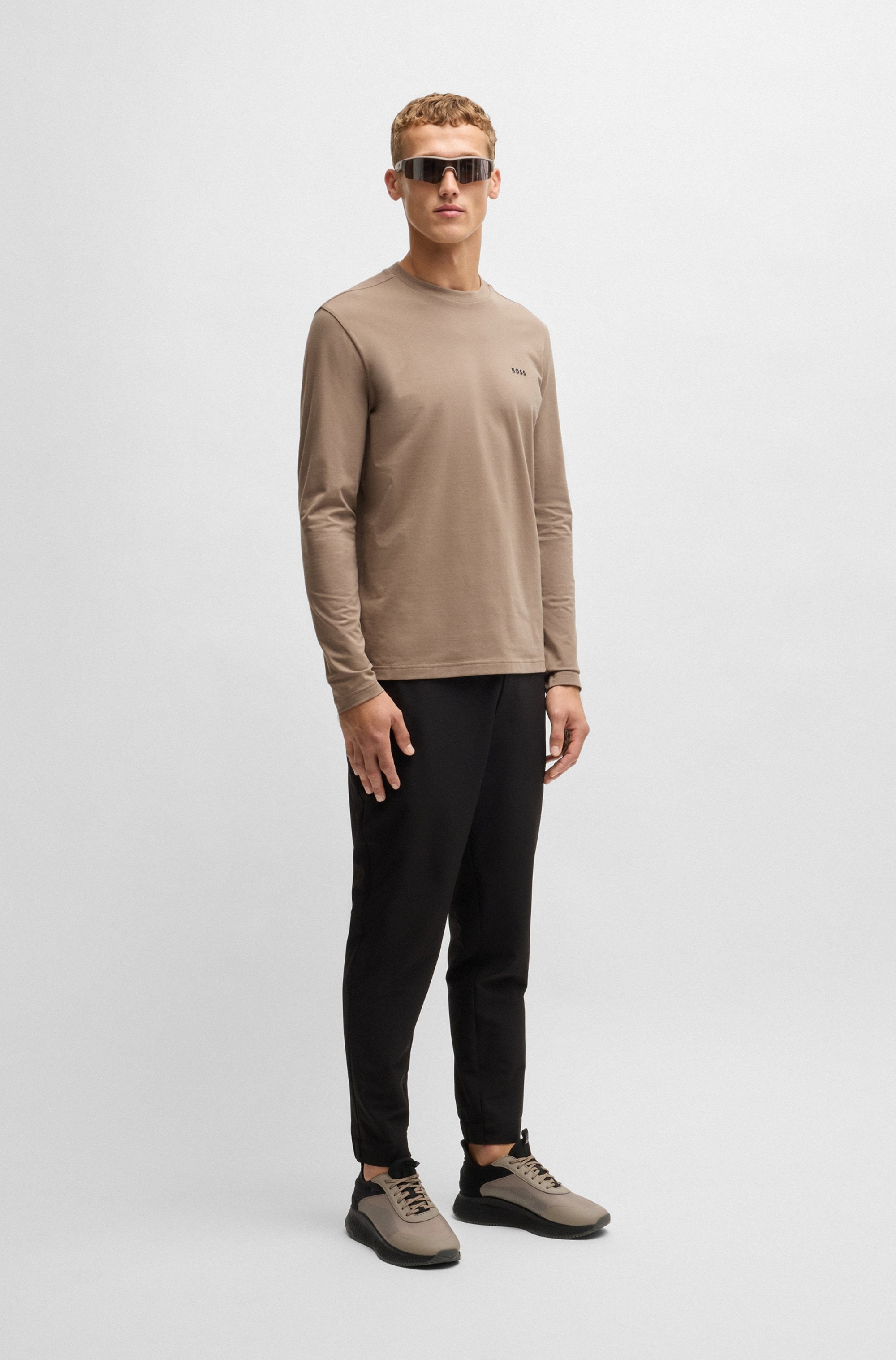 BOSS GREEN Langarmshirt »Tee Long«, mit Rundhalsausschnitt