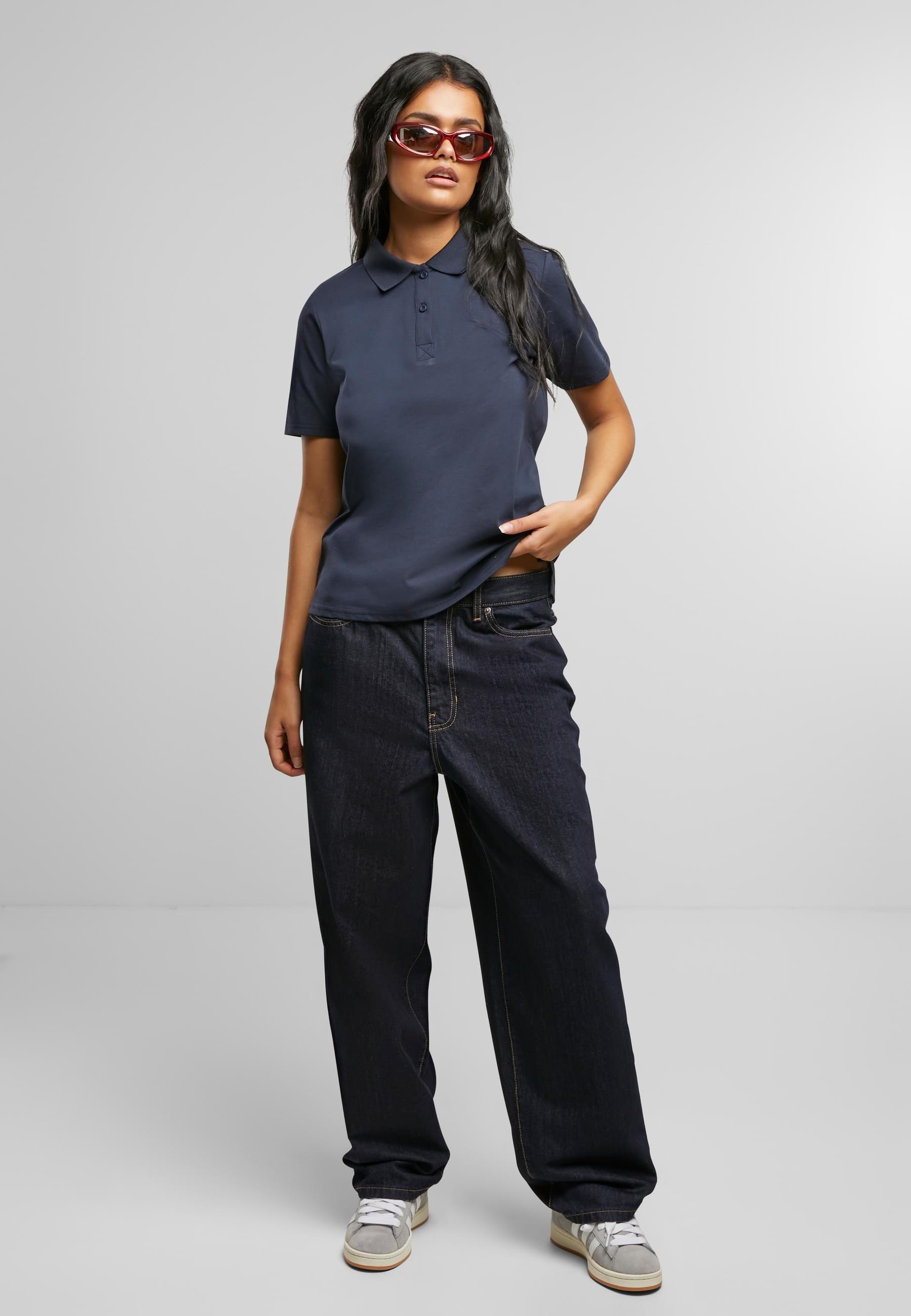 URBAN CLASSICS Poloshirt »Urban Classics Ladies Sorona Polo Tee«, (1 tlg.)