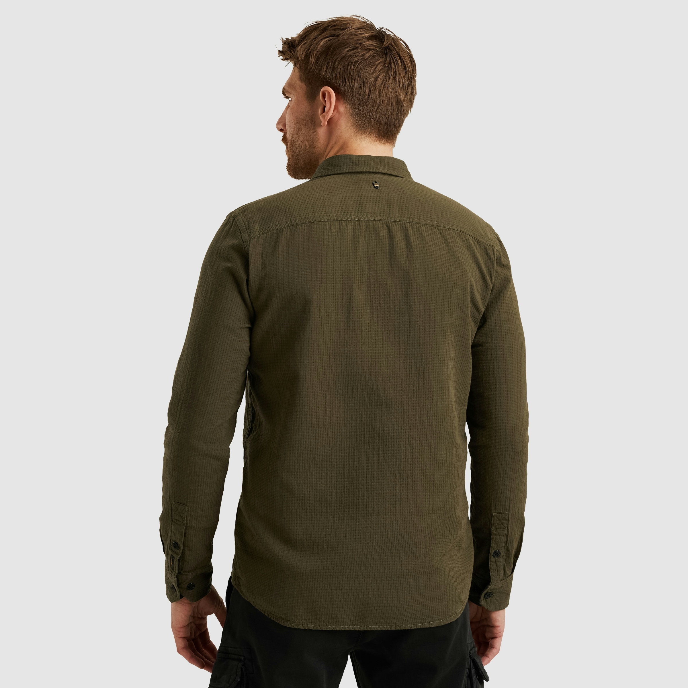 PME LEGEND Langarmhemd, mit Logo Stickerei
