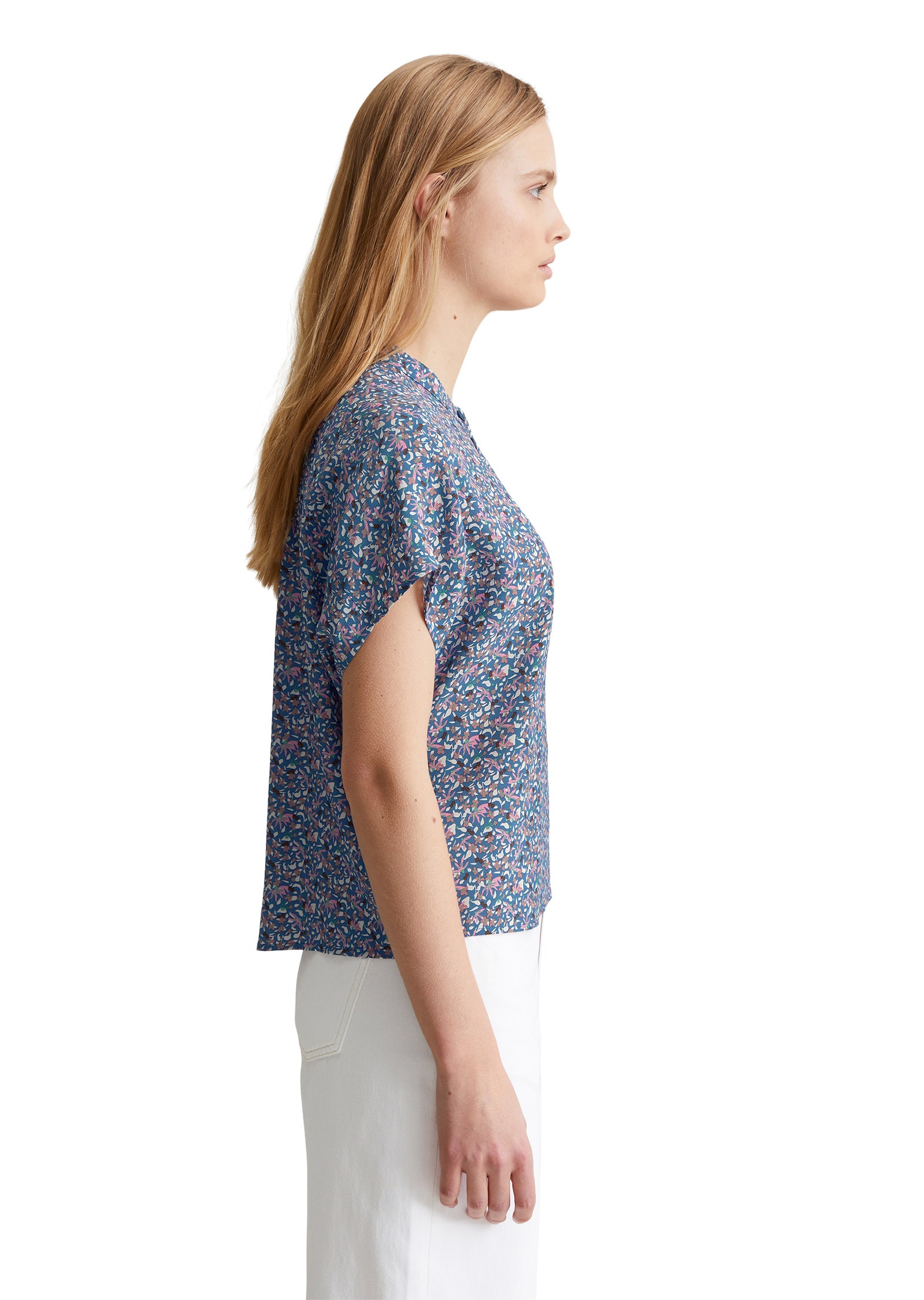 Marc O'Polo DENIM Kurzarmbluse »aus LENZING™ ECOVERO™«