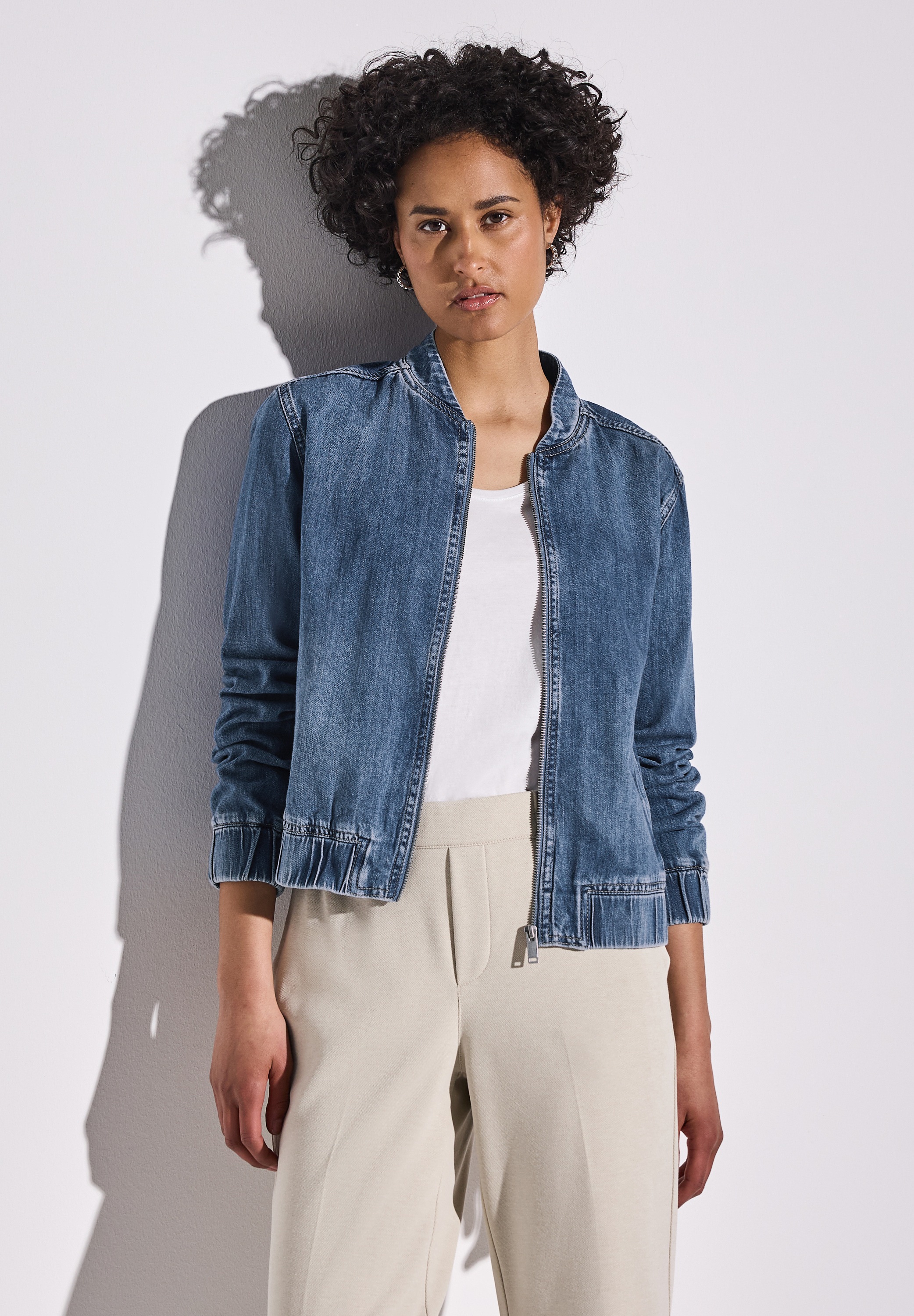 STREET ONE Blouson, ohne Kapuze, Denim, mit Reißverschluss günstig online kaufen