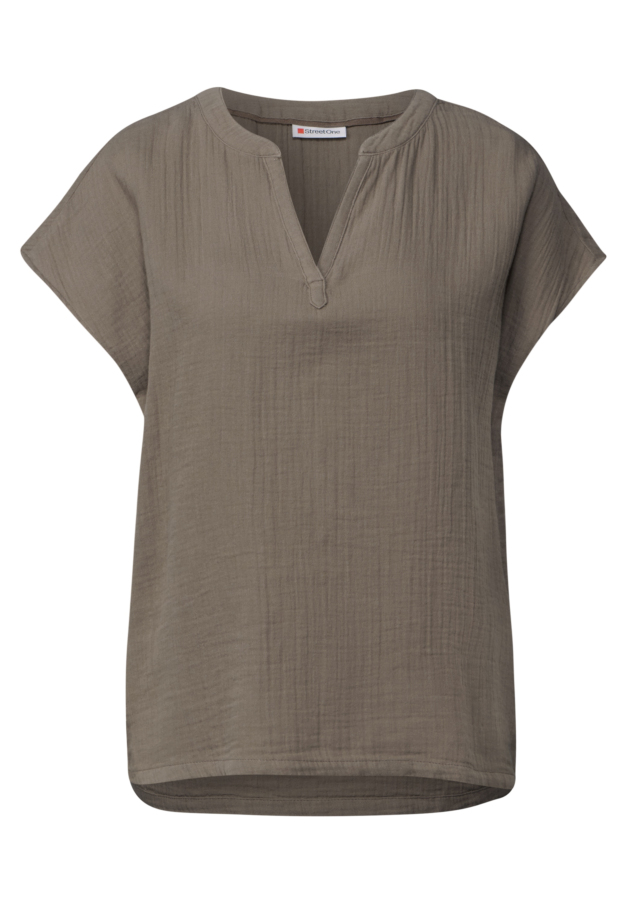 STREET ONE Hemdbluse, aus reiner Baumwolle