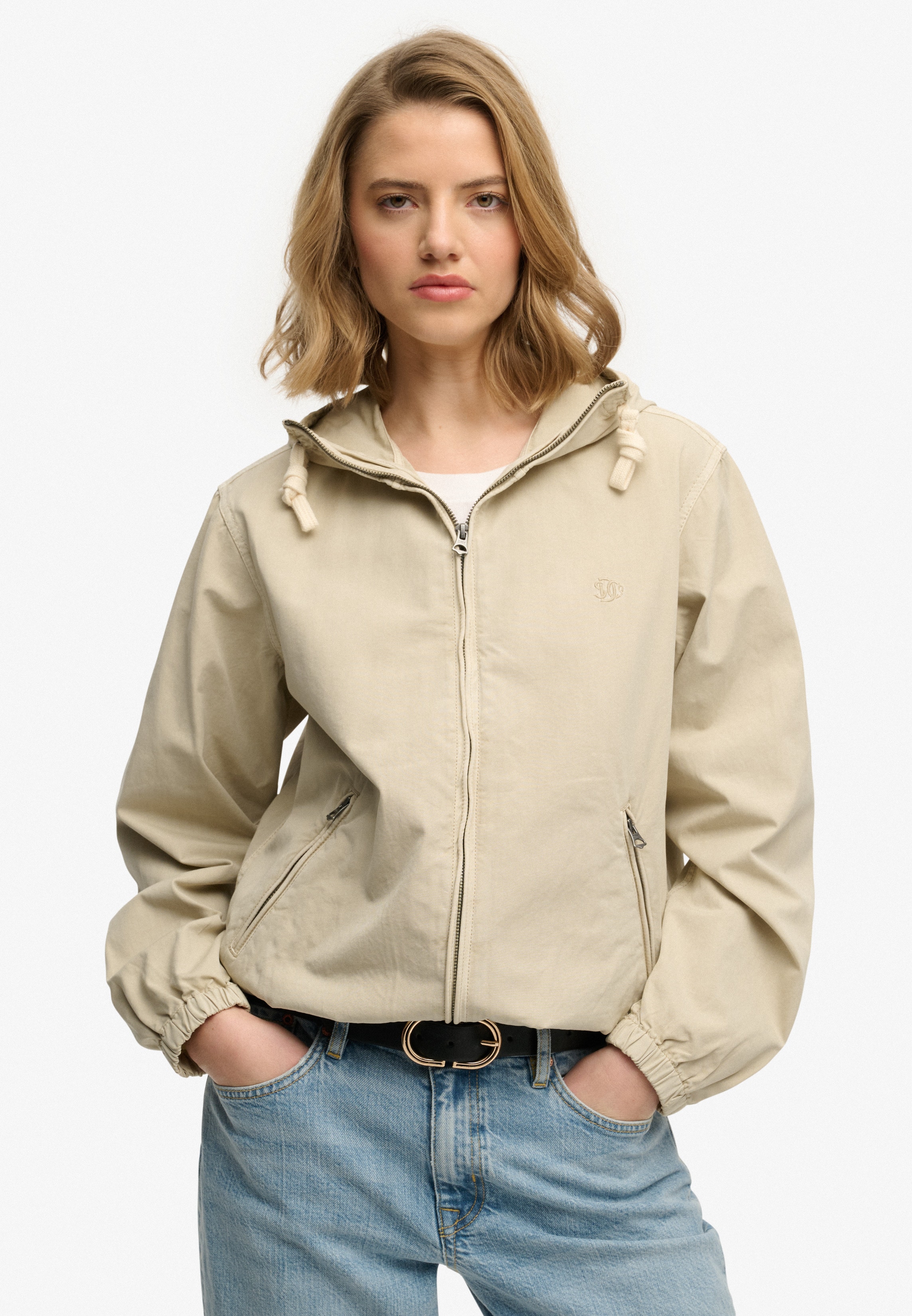 Superdry Parka "HOODED WASHED TWILL JKT" mit Kapuze aus Baumwolle, Relaxed Fit, mit Reißverschluss