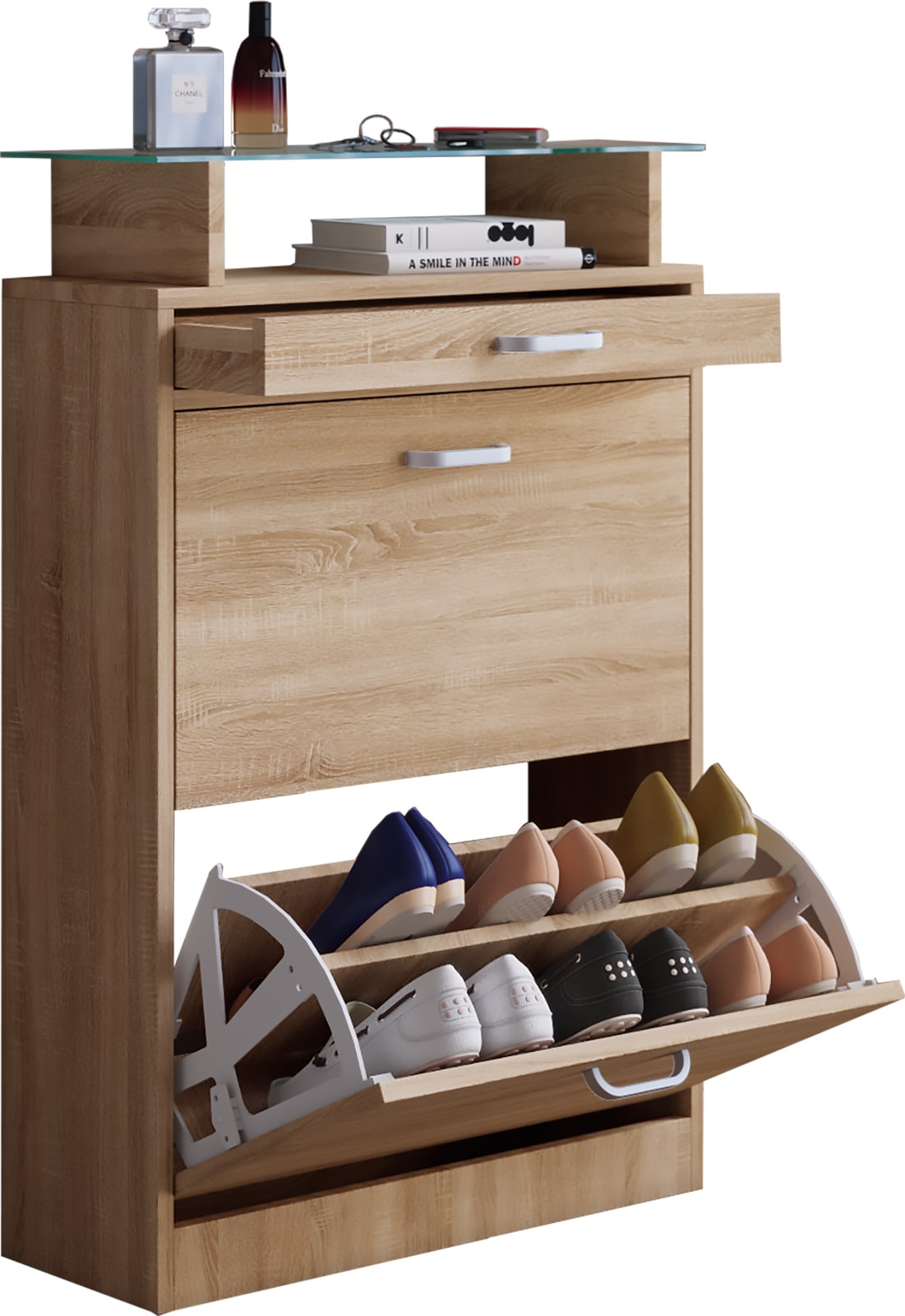 VCM Schuhschrank "Holz Schuhschrank Schuhkipper Klappen Sipos M", (1 St.) günstig online kaufen