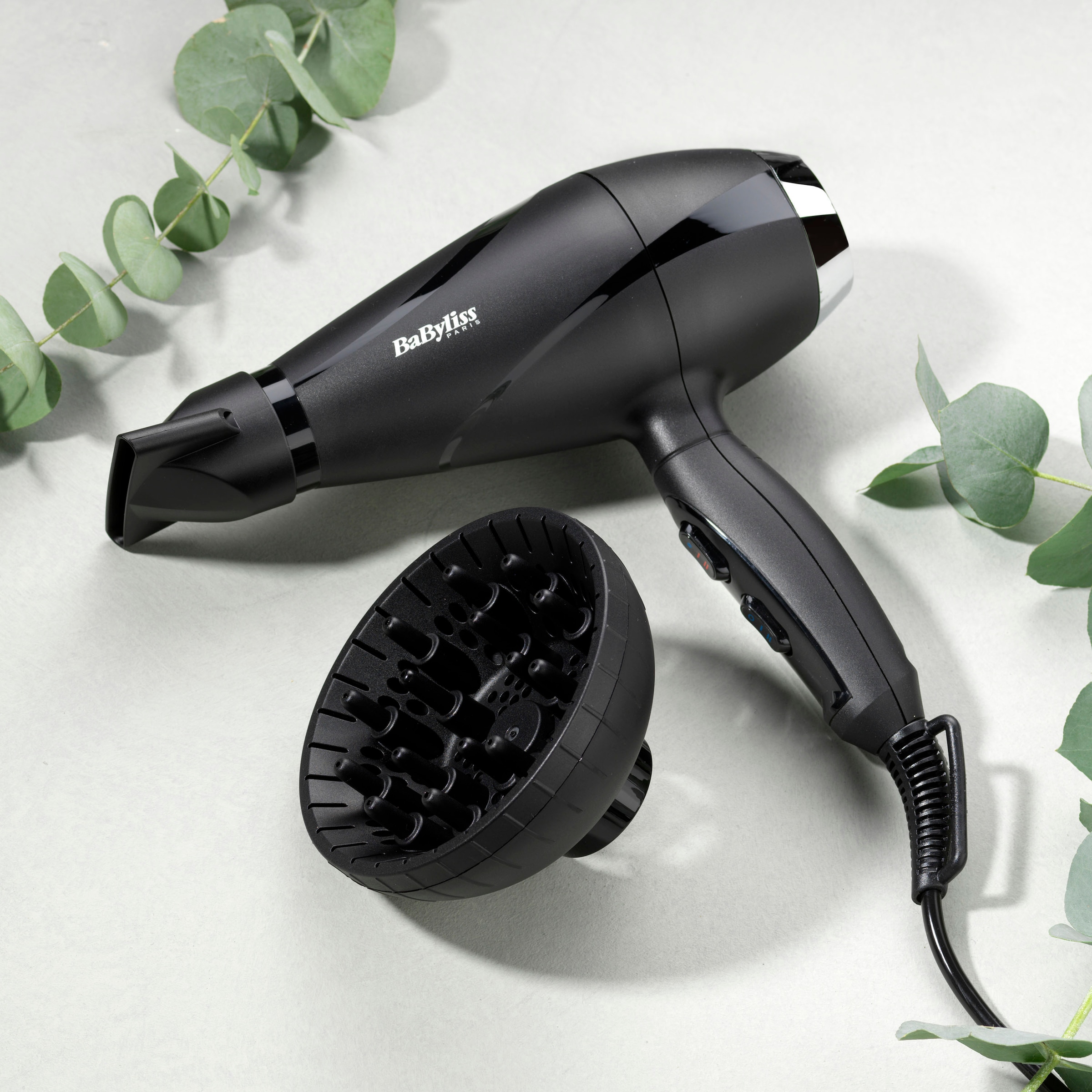 BaByliss Ionic-Haartrockner »6713DE Pro Shine«, 2200 W, 2 Aufsätze, AC Haartrockner mit Diffusor