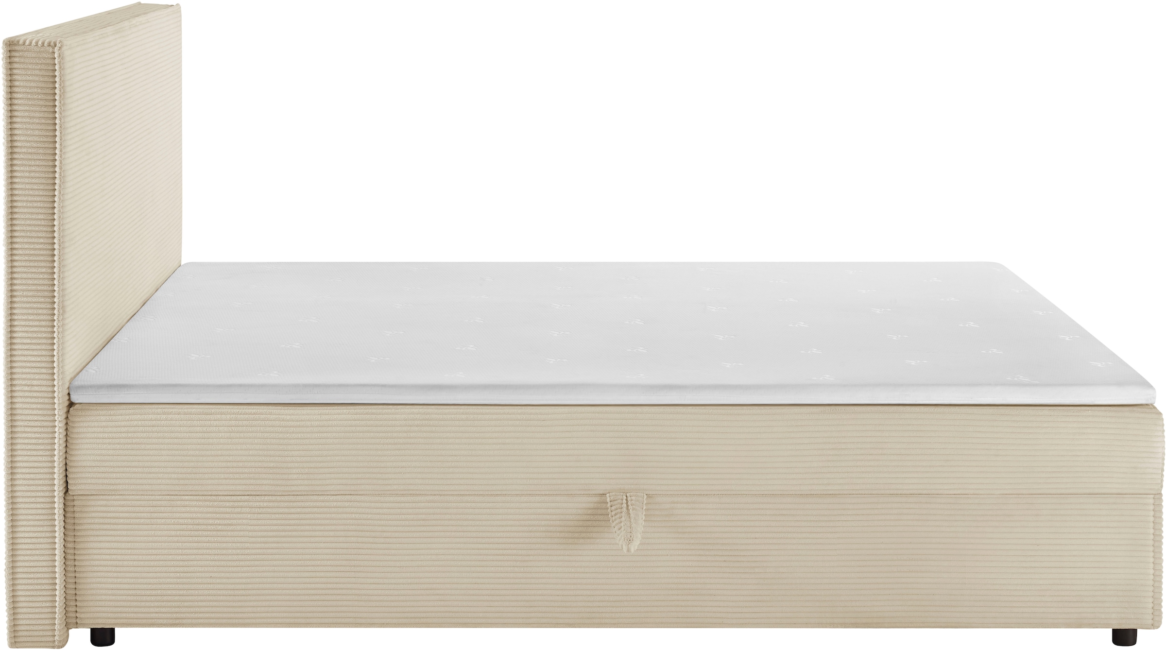 OTTO home Boxbett »Eliaas inkl. Bettkasten und Topper, Liegefläche 180x200cm« erhältlich in hochwertigem Cord-Stoff und der Größe 180x200cm