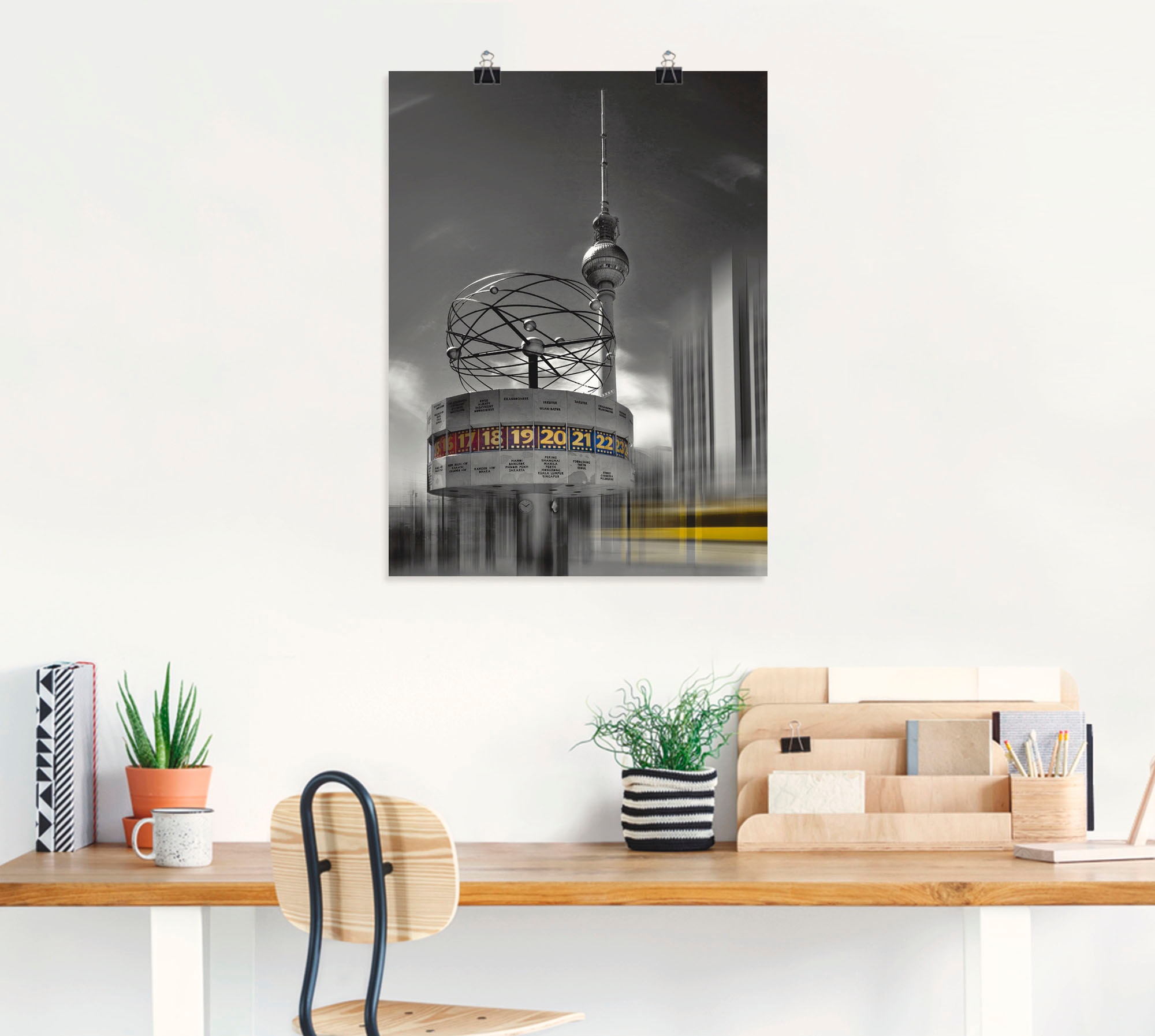 Artland Wandbild »Dynamische-Kunst Berlin Alexanderplatz«, Gebäude, (1 St.), als Leinwandbild, Poster in verschied. Größen