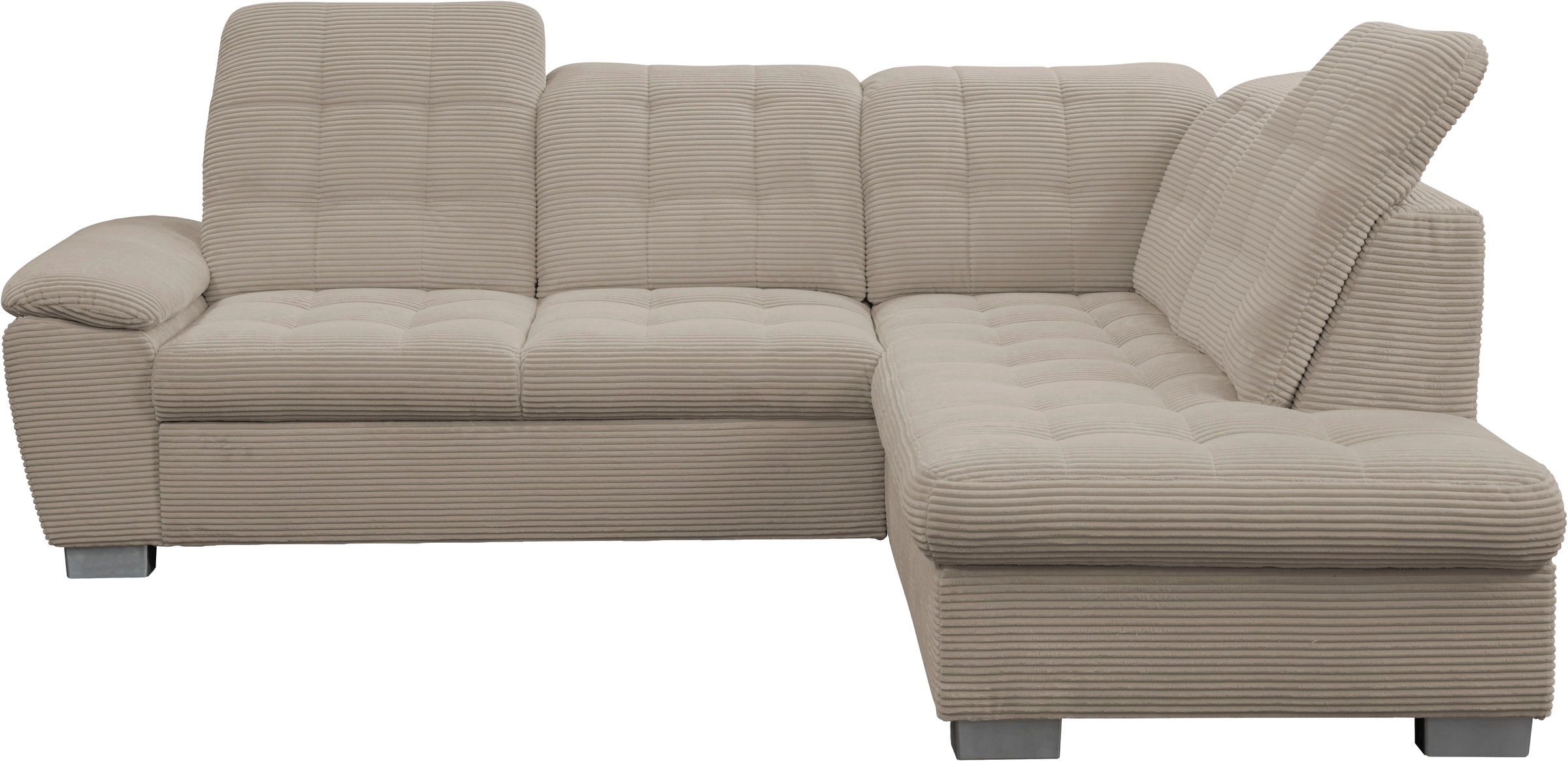 WERK2 Ecksofa "Bonny inkl. Kopfteilverstellung, Bettfunktion, Stauraum, Bre günstig online kaufen