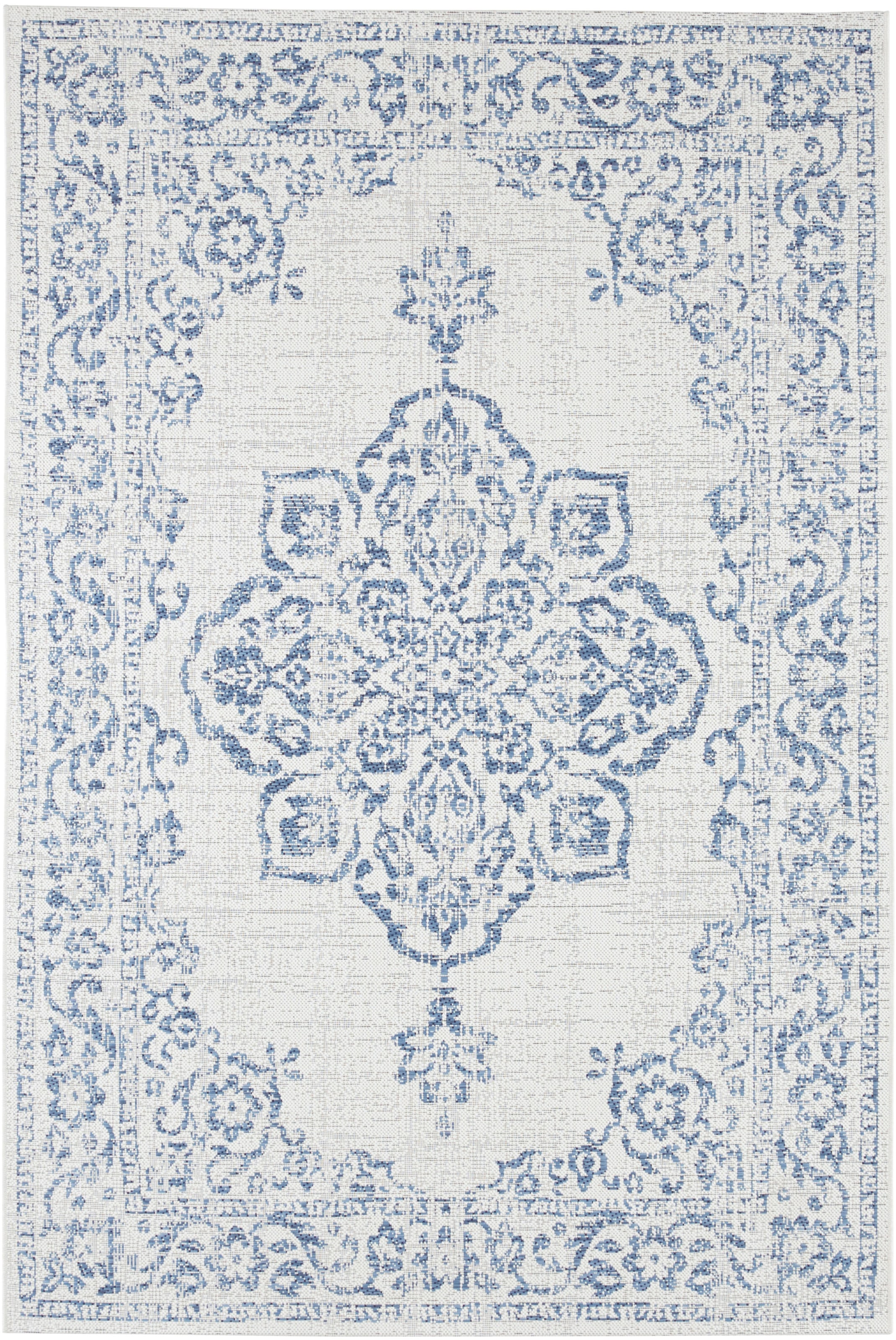 NORTHRUGS Teppich »Tilos«, rechteckig, 8 mm Höhe, In- & Outdoor, Kurzflor, Orientalisch, Vintage, Wohnzimmer, Garten