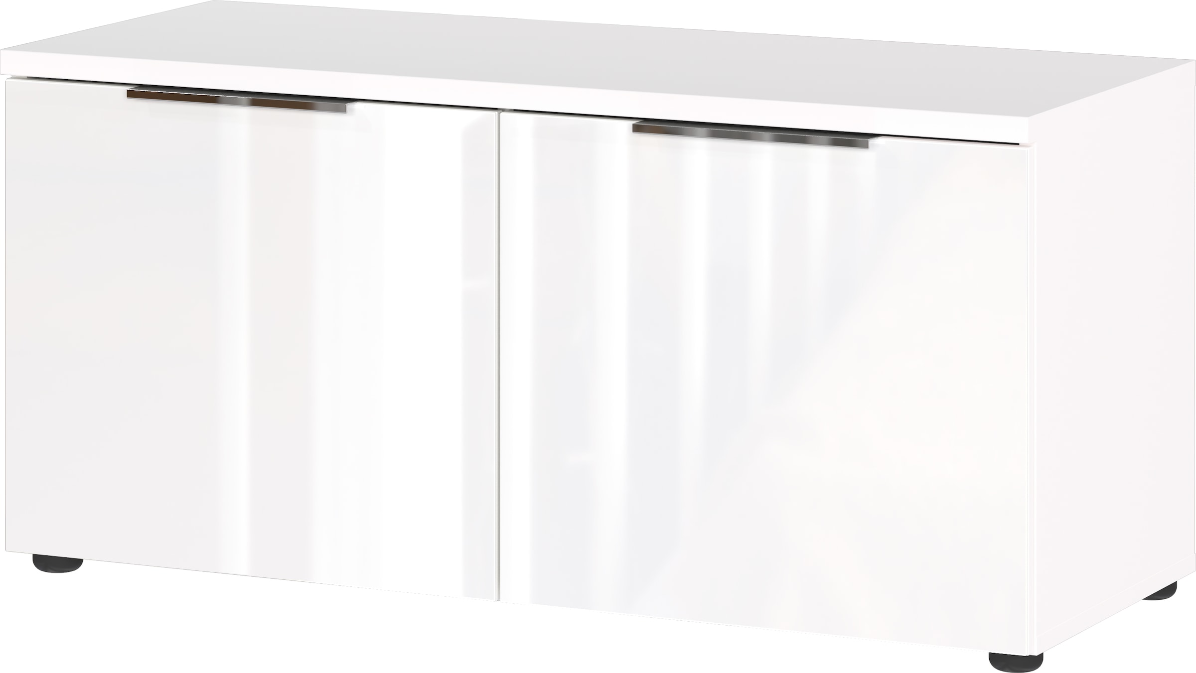 GERMANIA Schuhschrank "/ Schuhbank Oakland" 97x47x40cm, Türdämpfung, verstellbare Böden,Glasfront, Made in Germany