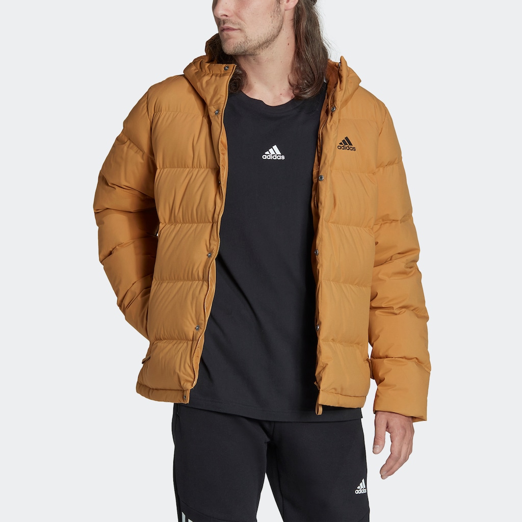 adidas Sportswear Outdoorjacke »HELIONIC HOODED DAUNENJACKE«, mit Kapuze