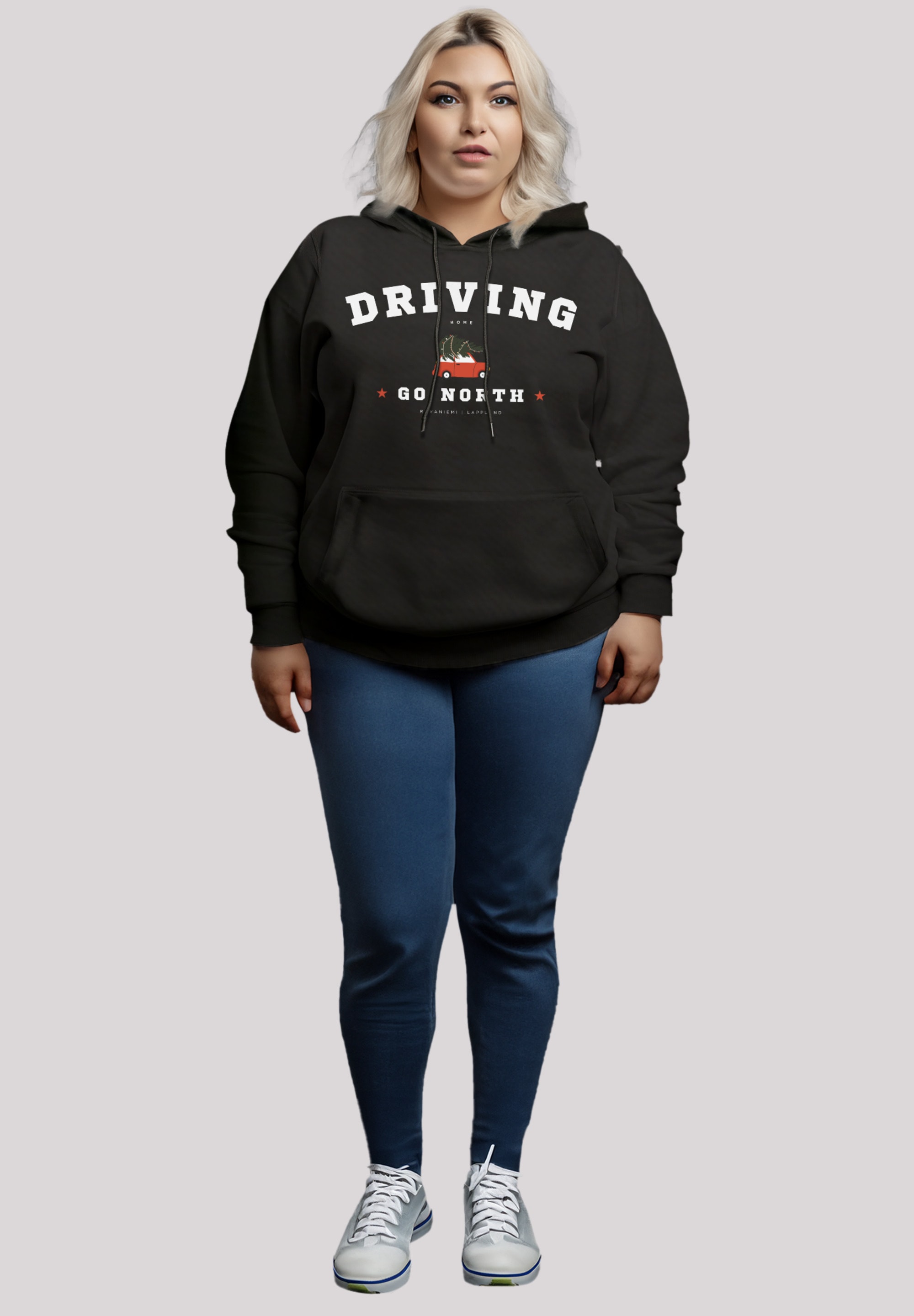 F4NT4STIC Kapuzenpullover »Driving Home Weihnachten PLUSSIZE«, Premium Qualität
