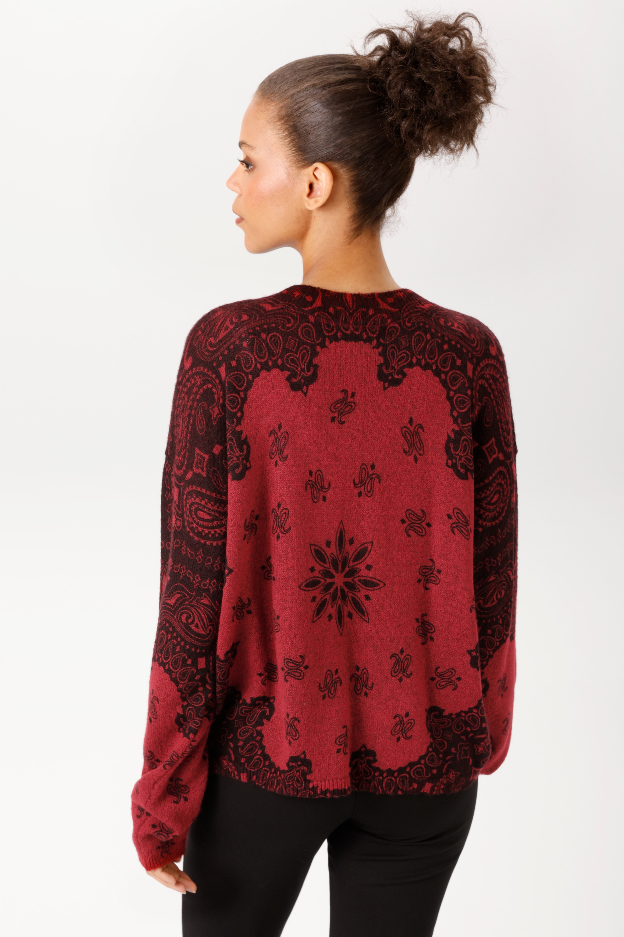 Aniston CASUAL Strickpullover mit fantasievollen Mustern bedruckt - NEUE KOLLEKTION