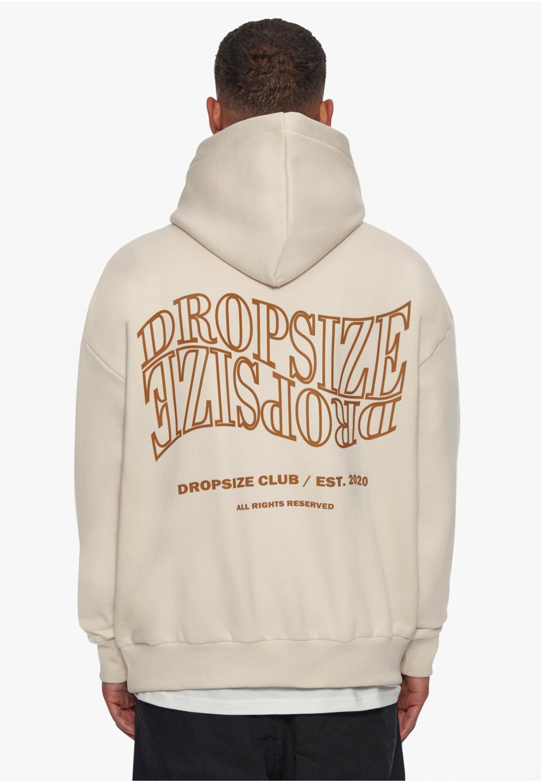 Dropsize Kapuzensweatshirt »Dropsize Herren Heavy Oversize Mirrored Logo Hoodie«, (1 tlg.)