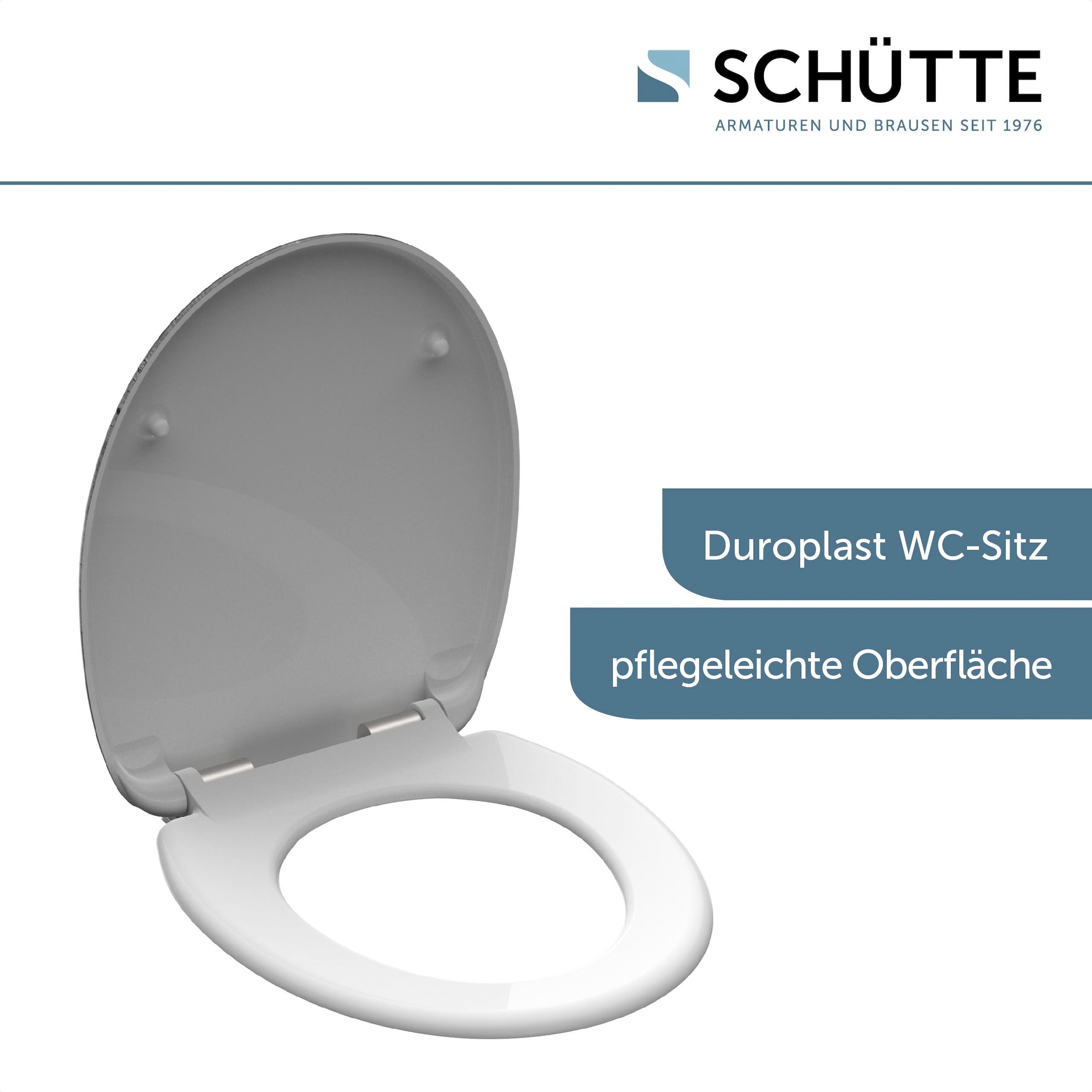 Schütte WC-Sitz »Industrial Grey«, Duroplast, mit Absenkautomatik