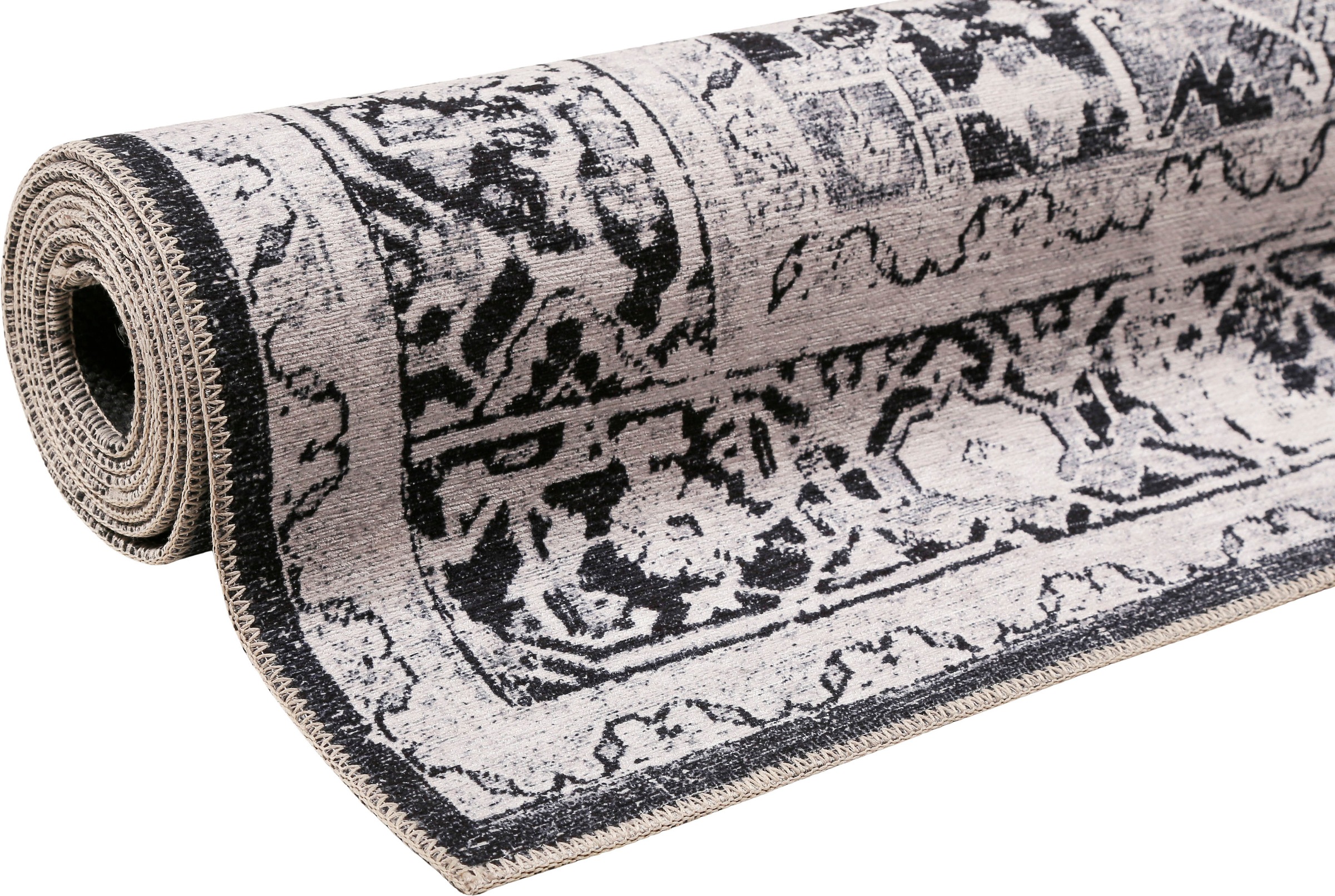Teppich WECON HOME "Seelace", grau, B:80cm H:6mm L:150cm, Baumwolle, Kunstfaser, Teppiche, Teppich, Wohnzimmer 3