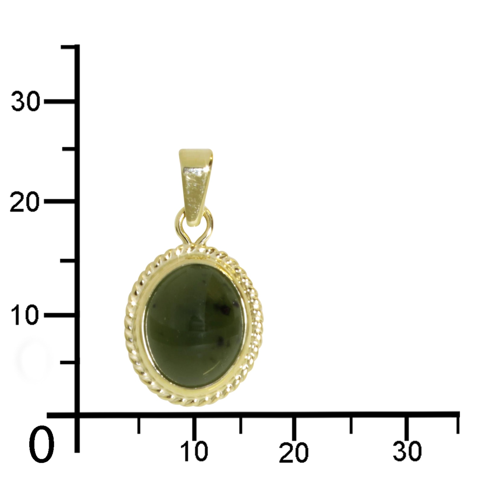 OSTSEE-SCHMUCK Kettenanhänger »- Jolin - Gold 333/000 - Jade«