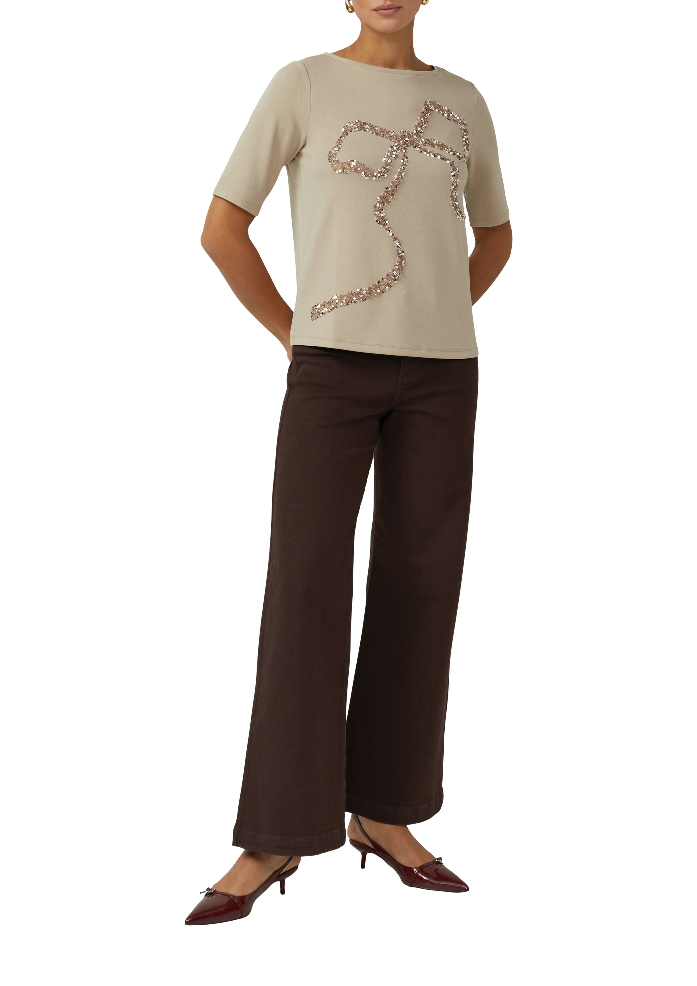 s.Oliver BLACK LABEL T-Shirt mit Pailletten günstig online kaufen